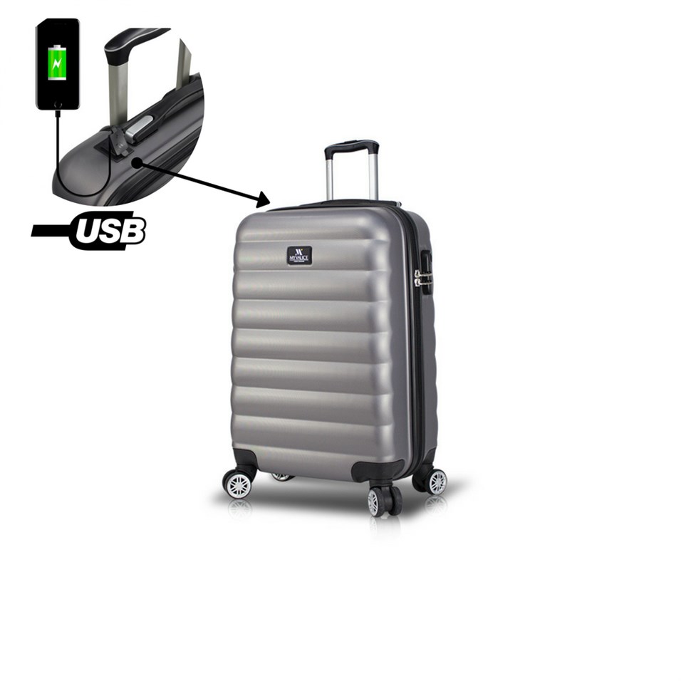 My Valice Smart Bag Colors Usb Şarj Girişli Kabin Boy Valiz Antrasit