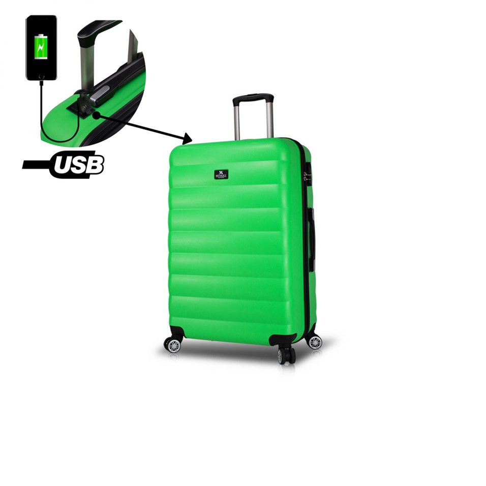 My Valice Smart Bag Colors Usb Şarj Girişli Orta Boy Valiz Yeşil