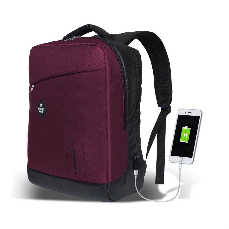 My Valice Smart Bag ENERGY Usb Şarj Girişli Akıllı Sırt Çantası Bordo