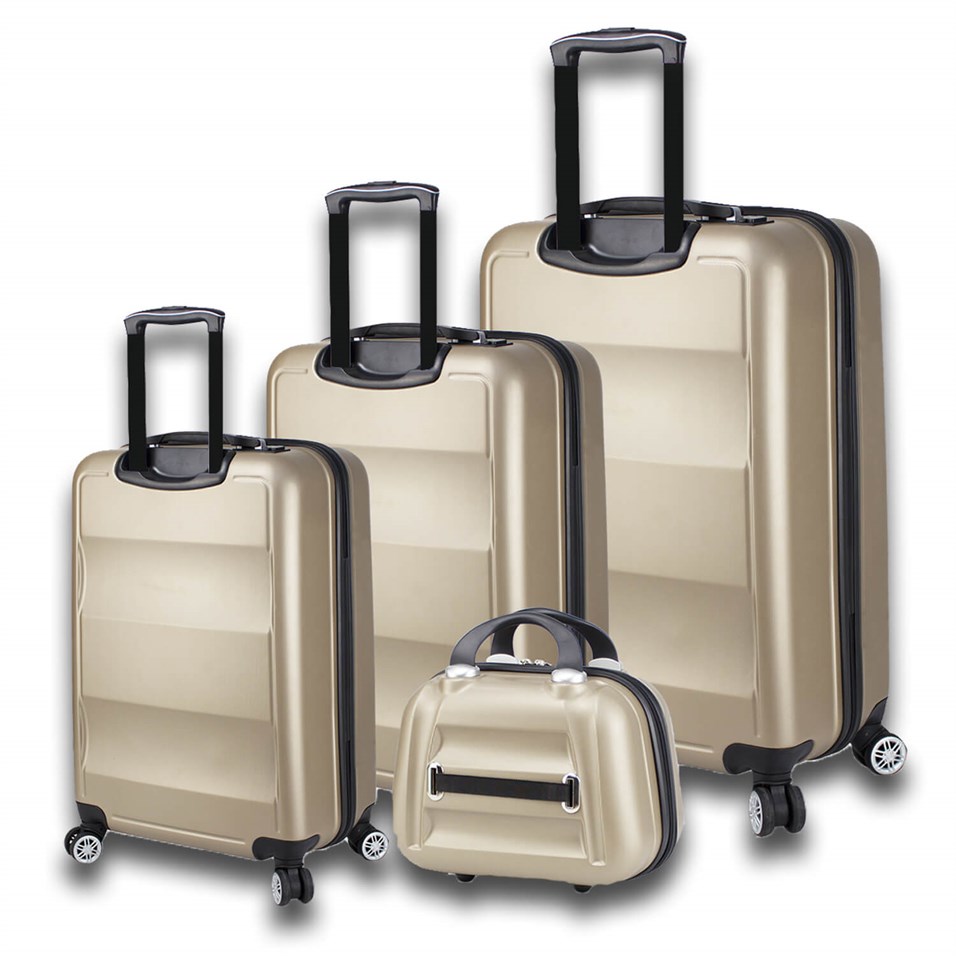 My Valice Smart Bag Exclusive Suitcase With USB Charging Port Set of 4  (Travel Set) Gold | My Valice