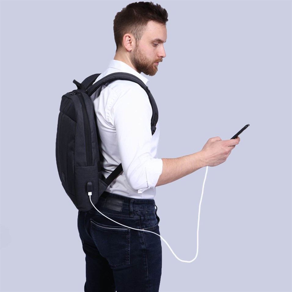 My Valice Smart Bag Galaxy Usb Şarj Girişli Notebook Sırt Çantası Füme | My  Valice