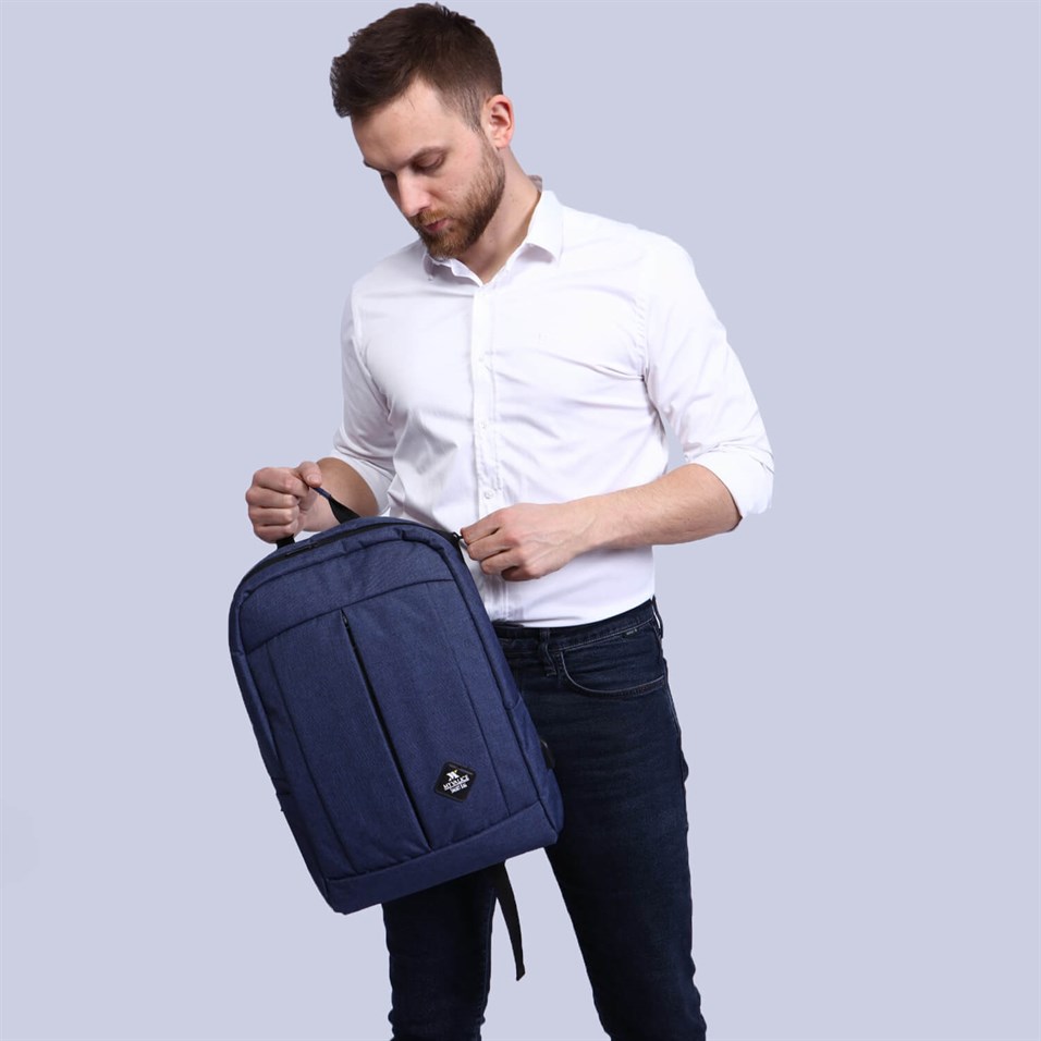 My Valice Smart Bag Galaxy Usb Şarj Girişli Notebook Sırt Çantası Lacivert  | My Valice
