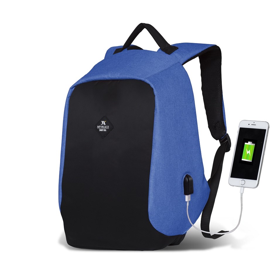 My Valice Smart Bag Secret Usb Şarj Girişli Akıllı Sırt Çantası Mavi | My  Valice