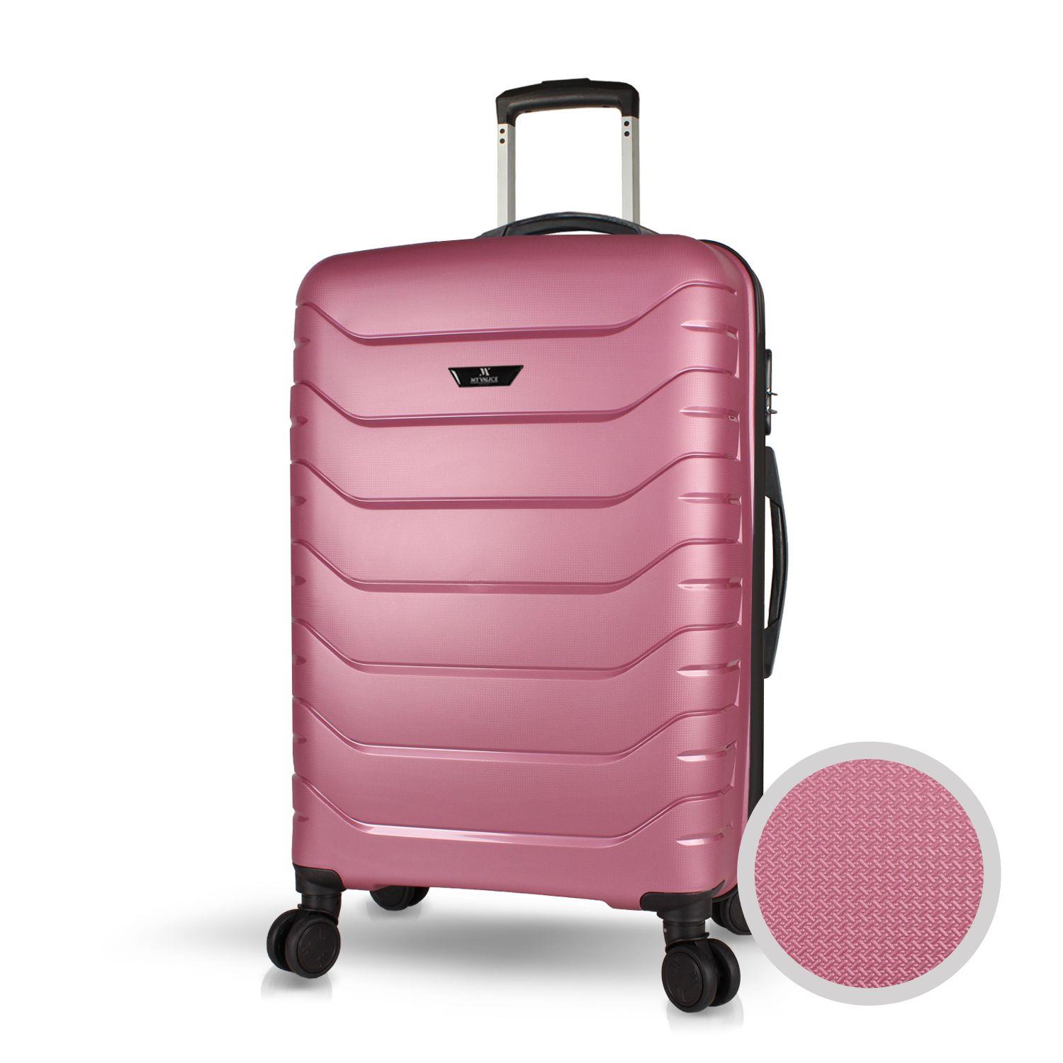 My Valice Solid PP Polipropilen Kırılmaz Orta Boy Gülkurusu Valiz