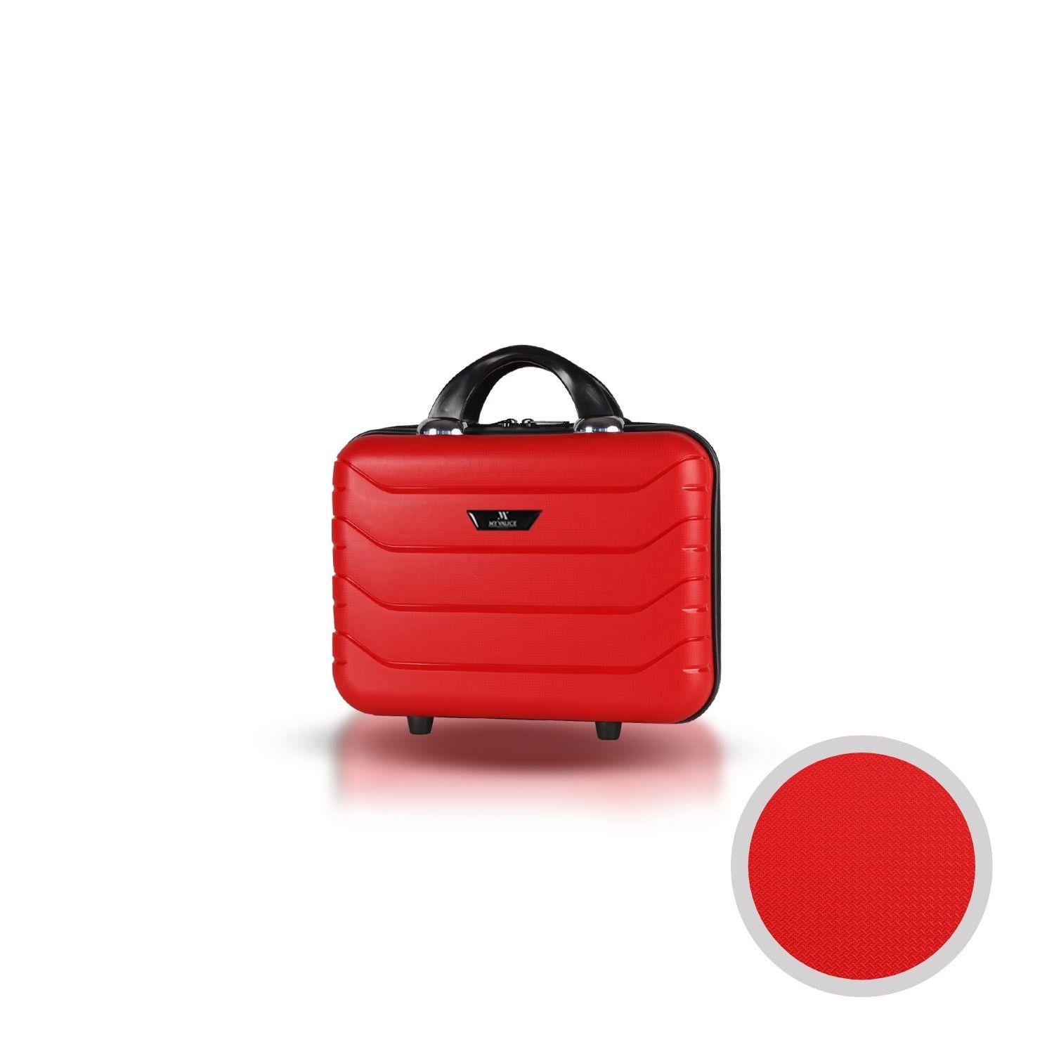 My Valice Solid PP Polipropilen Kırılmaz Makyaj Çantası & El Valizi Kırmızı