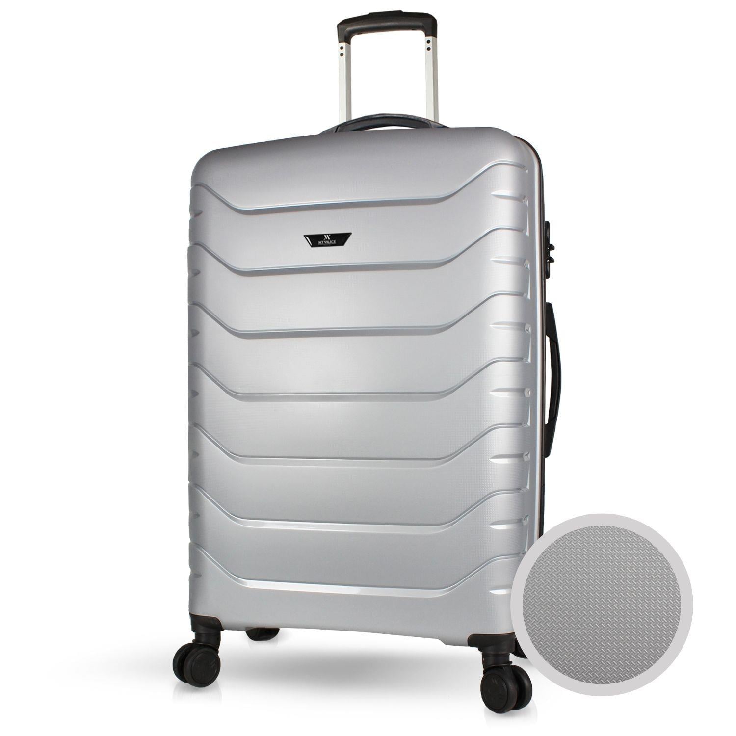 My Valice Solid PP Polipropilen Kırılmaz Büyük Boy Gümüş Gri Valiz