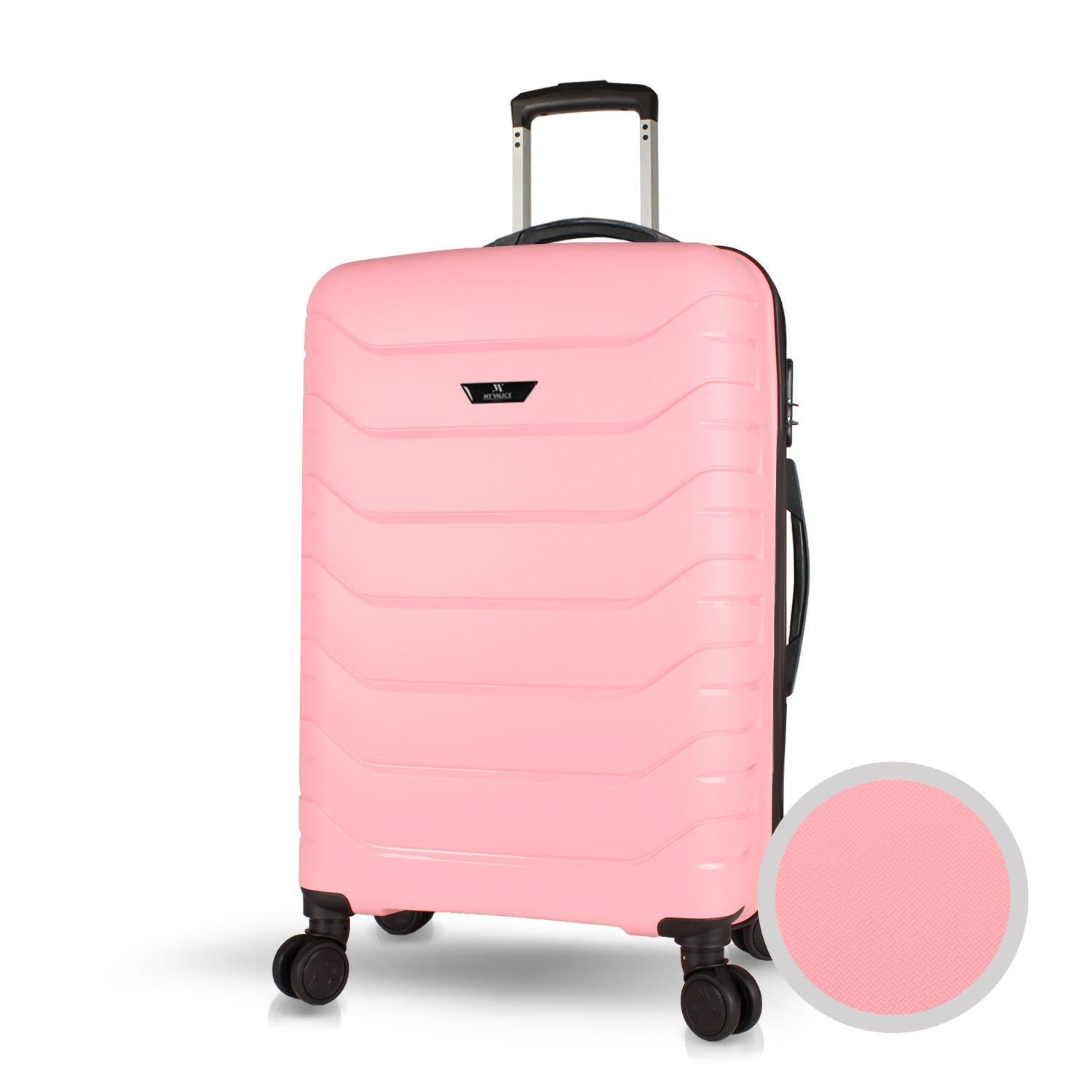 My Valice Solid PP Polipropilen Kırılmaz Orta Boy Toz Pembe Valiz