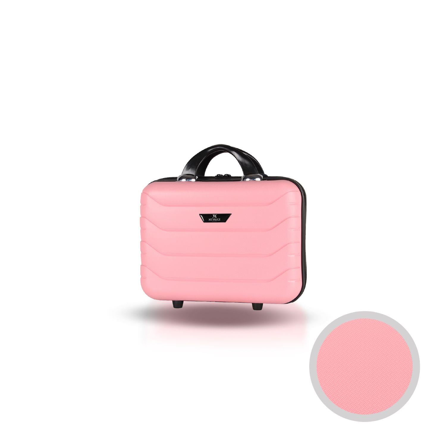 My Valice Solid PP Polipropilen Kırılmaz Makyaj Çantası & El Valizi Toz Pembe