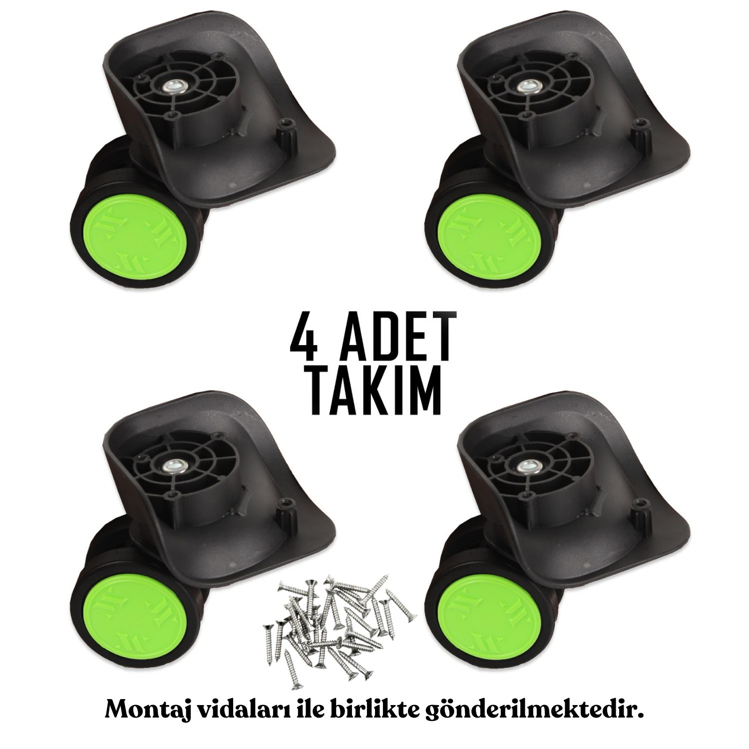 My Valice Valiz Tekerleği Çift Teker 01 4 Adet Yeşil
