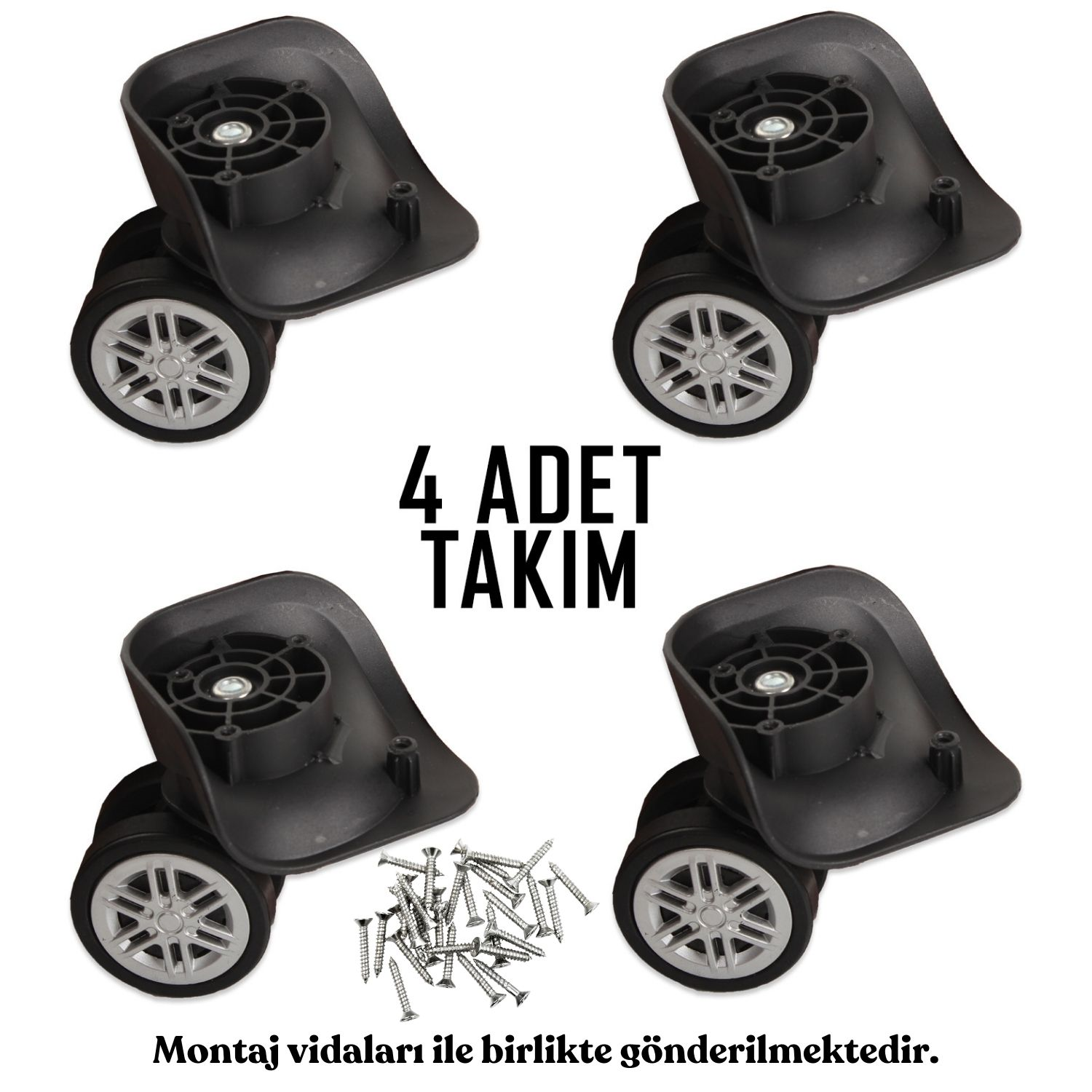 My Valice Valiz Tekerleği Çift Teker 01 4 Adet