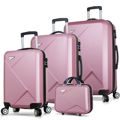 My Valice DIAMOND ABS Suitcase Set of 4 Travel Suitcase Set Rose Gold | My  Valice