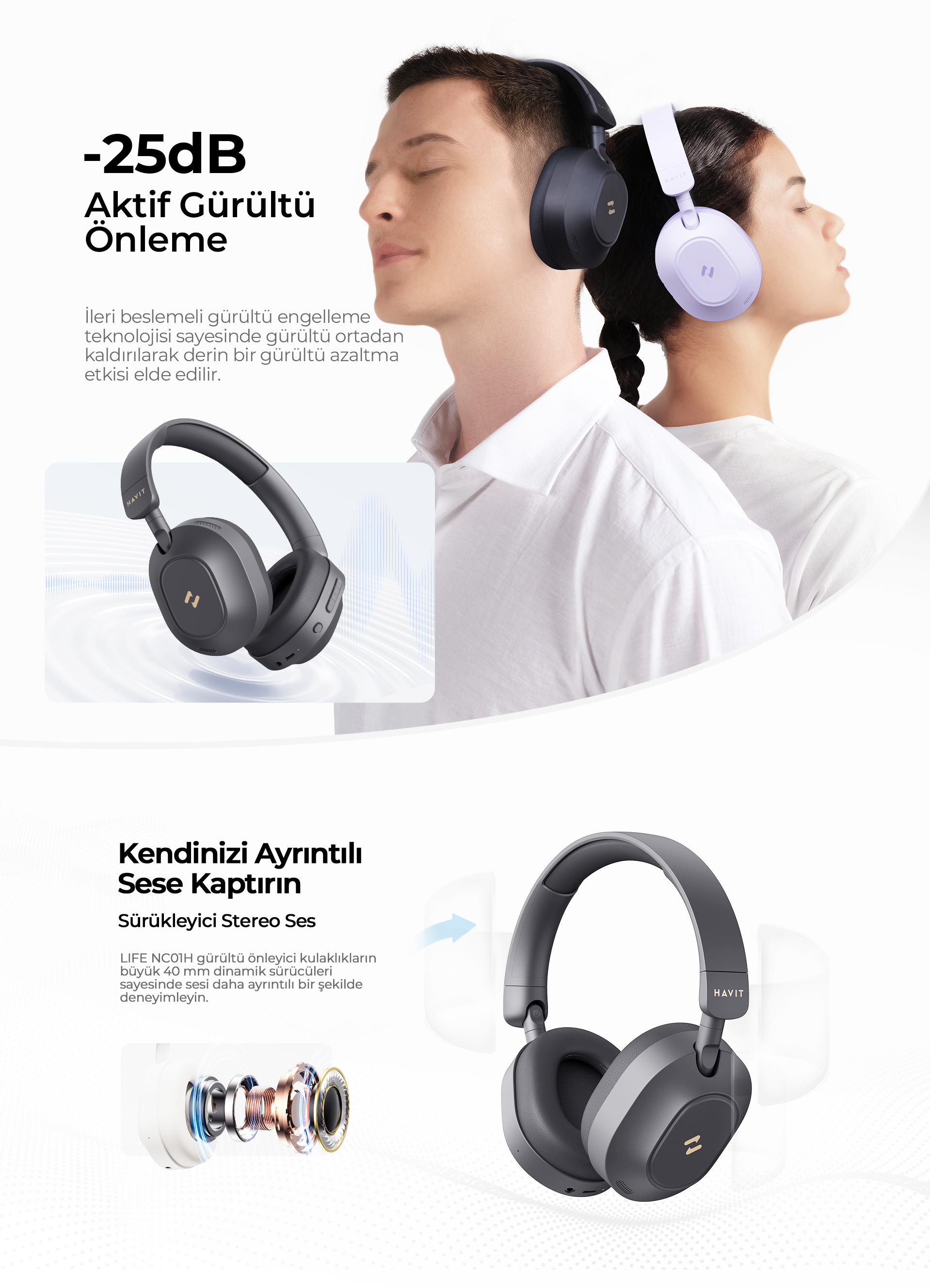 Havit H668BT ANC LIFE NC01H