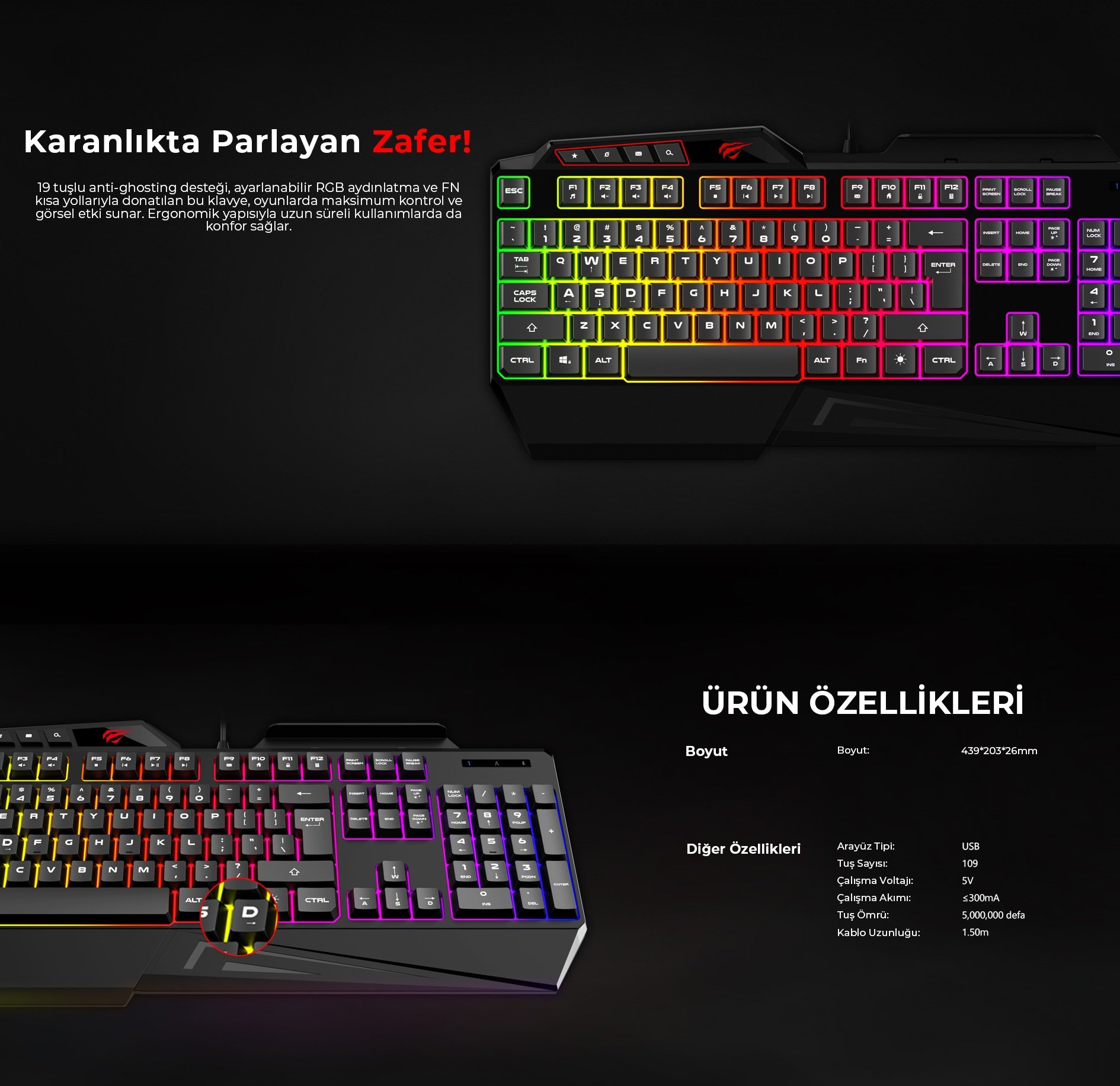 Havit Gamenote KB488L-TUR