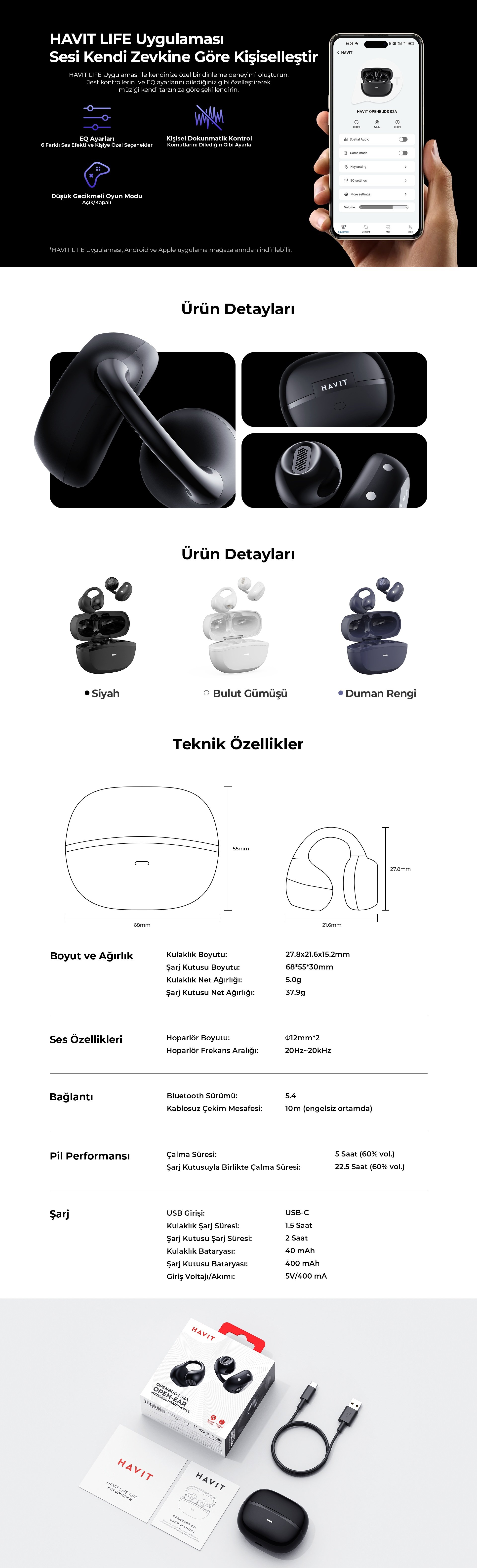 Havit OpenBuds 02A Open-Ear