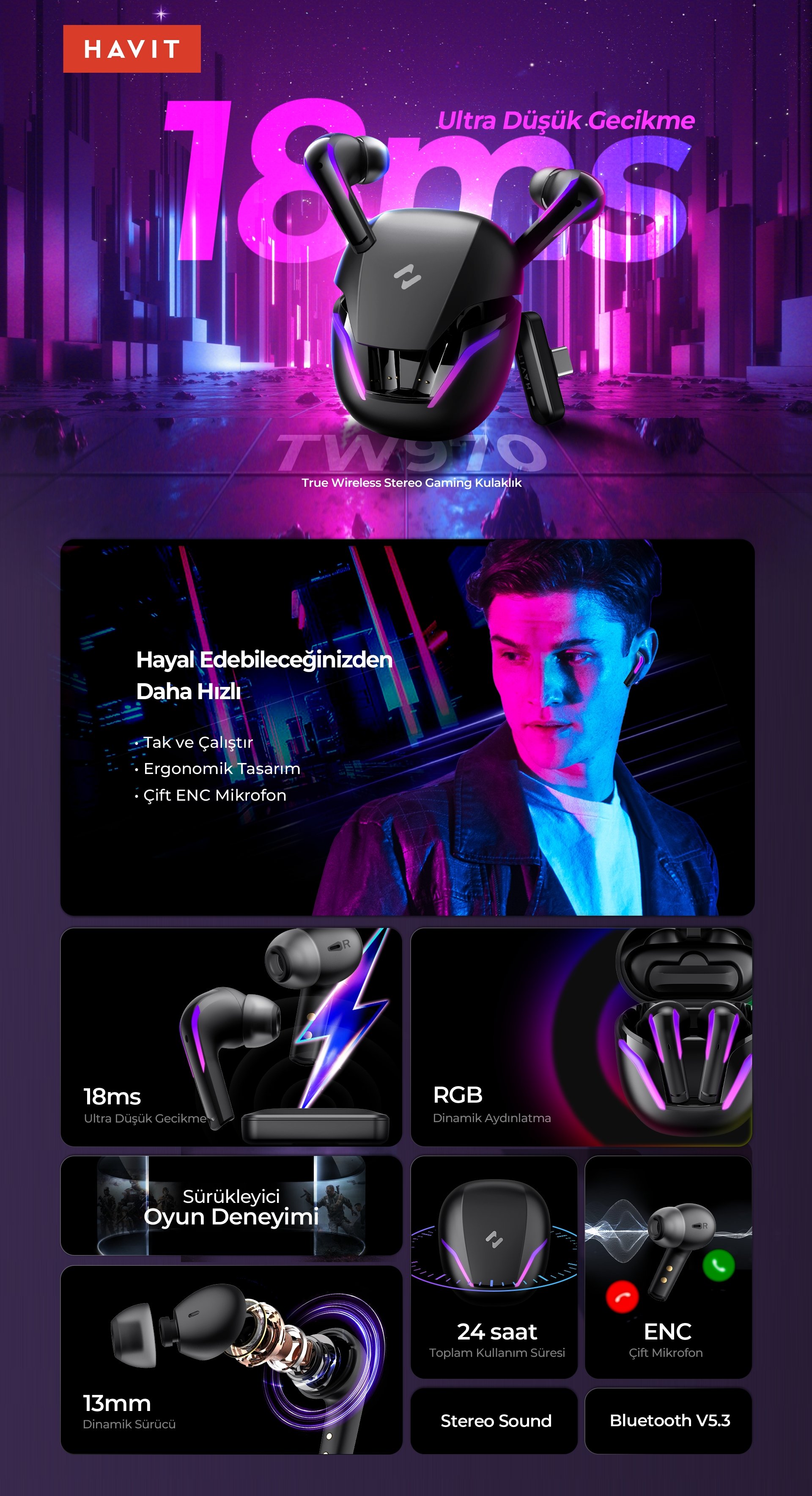 Havit TW970 Gaming