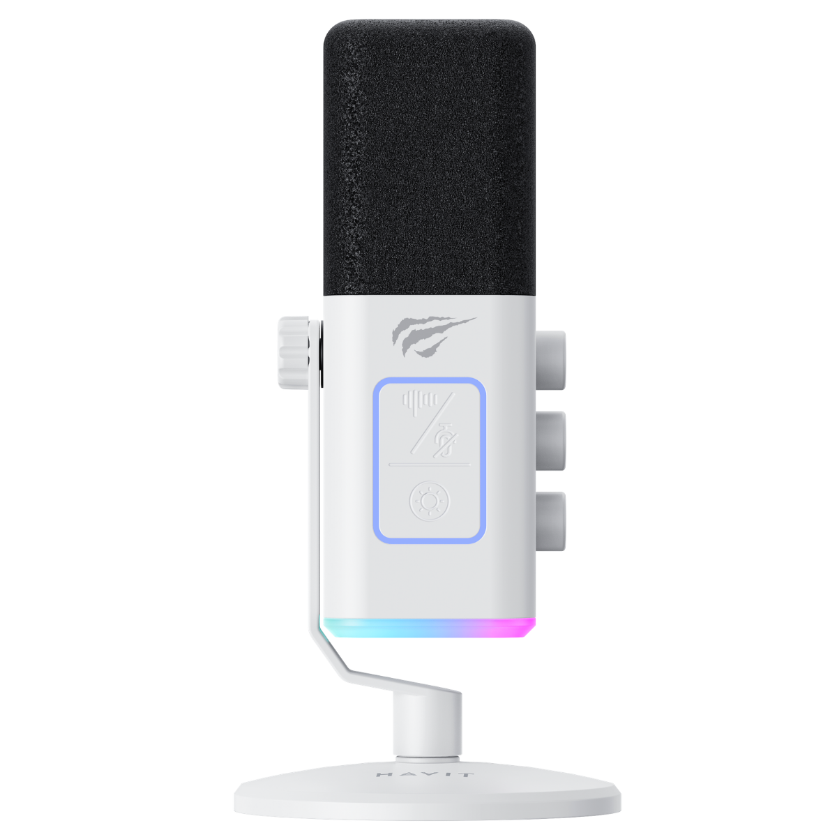 Havit Gamenote GK71  RGB Yayıncı Mikrofon - Beyaz