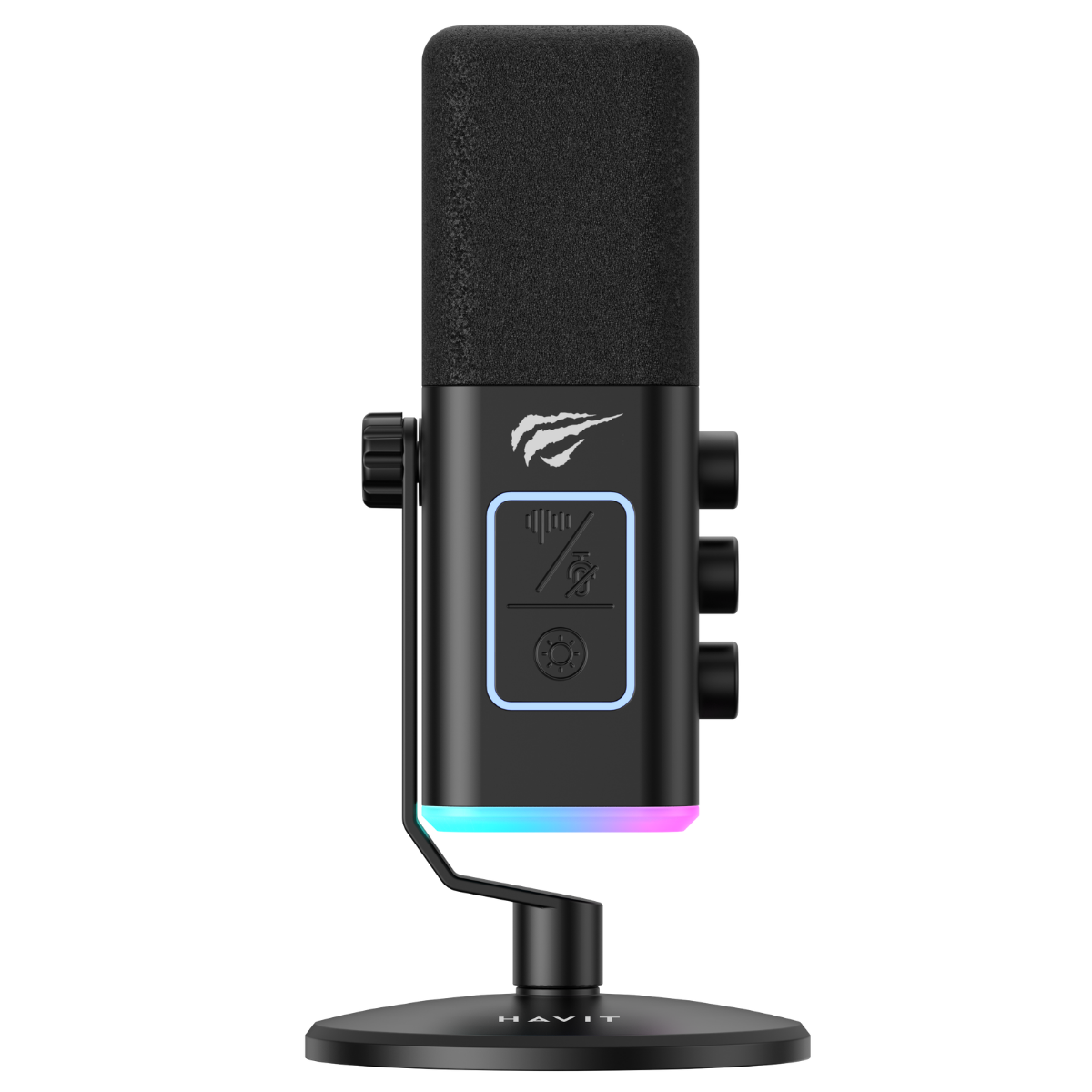 Havit Gamenote GK71  RGB Yayıncı Mikrofon - Siyah