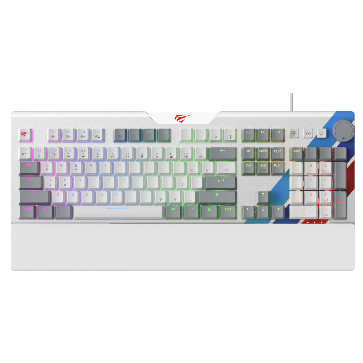 Havit Gamenote KB898L Pro Mekanik RGB Oyuncu Klavyesi – Full-Key Rollover - Beyaz