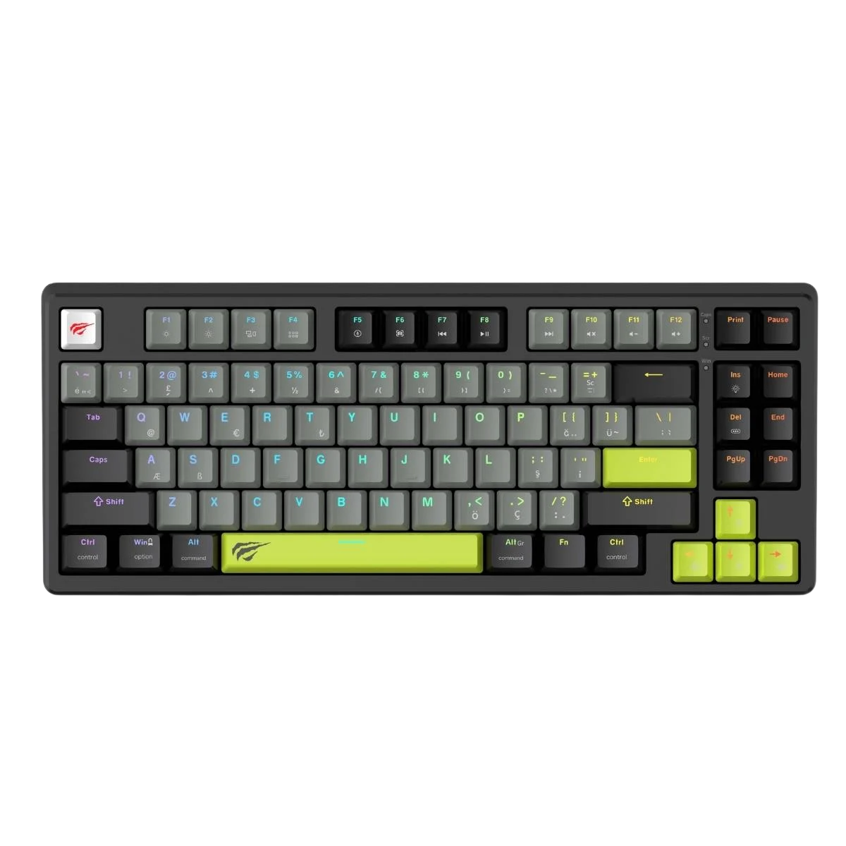 Havit Gamenote KB904L Manyetik Switch Mekanik Klavye - RGB, Hot-Swappable, 8kHz