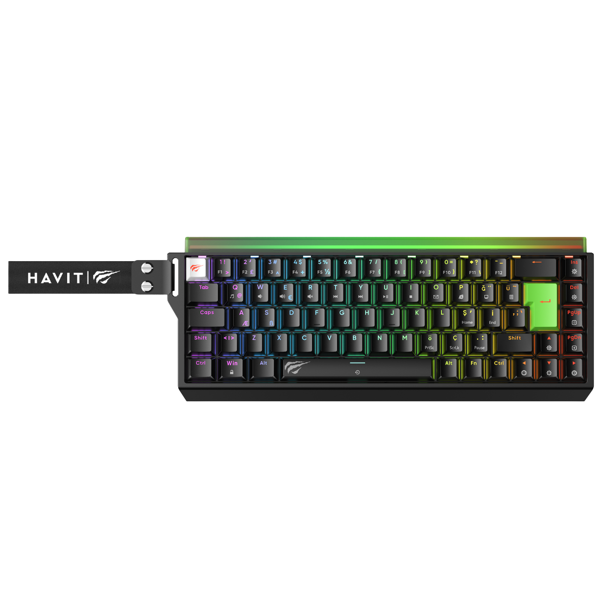 Havit Gamenote KB921L Pro-TUR RGB Mekanik Manyetik Oyuncu Klavyesi - Siyah