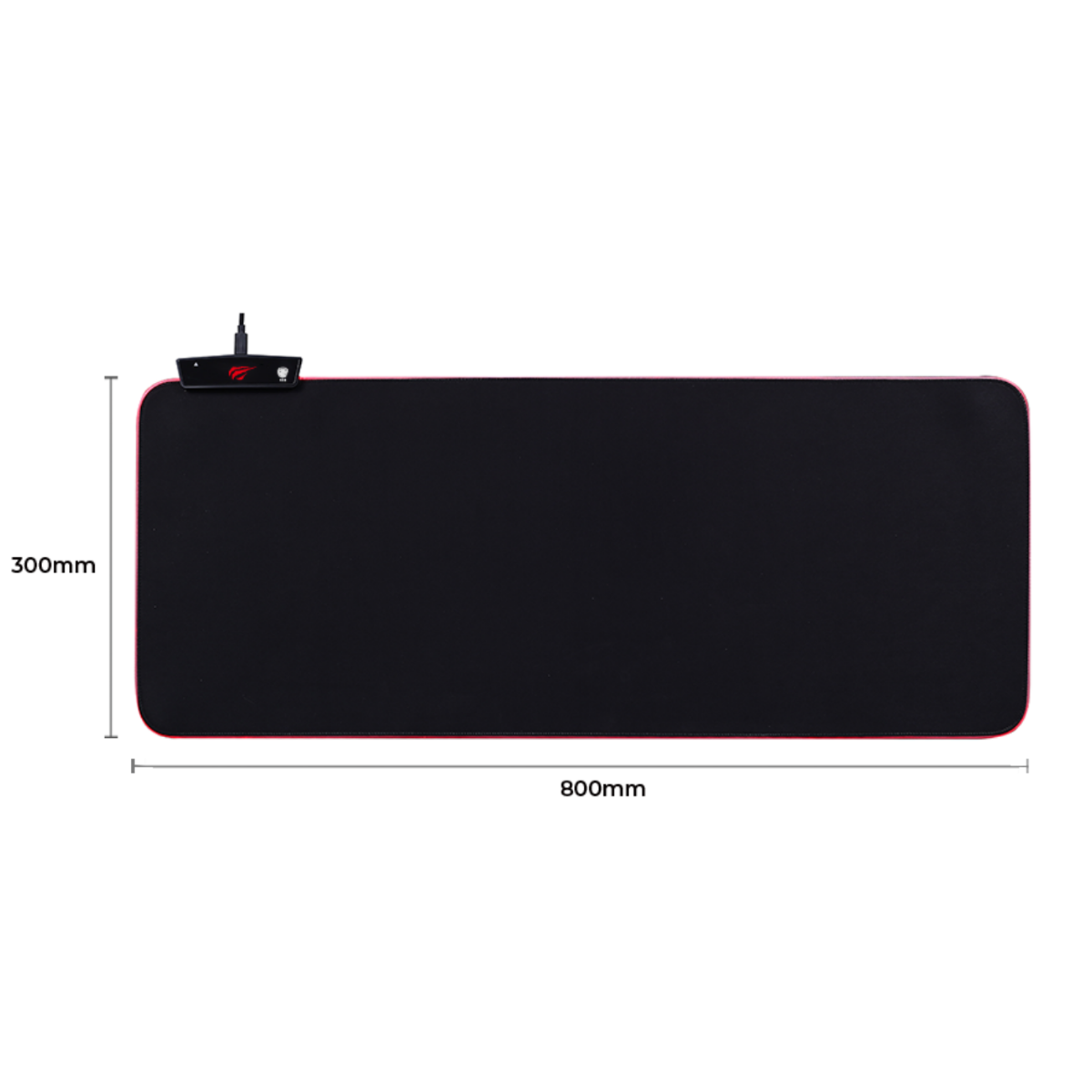 Havit Gamenote MP905 XXL RGB Ledli Gaming Mouse Pad Siyah (800x300x3mm - Entegre USB Hub)