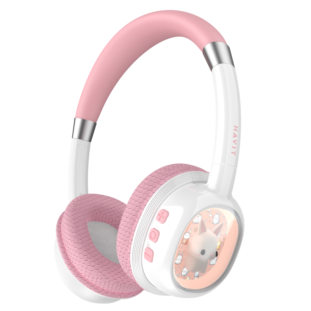 Havit H698BT Bluetooth Kulak Üstü Işıklı Çocuk Kulaklığı- Pembe