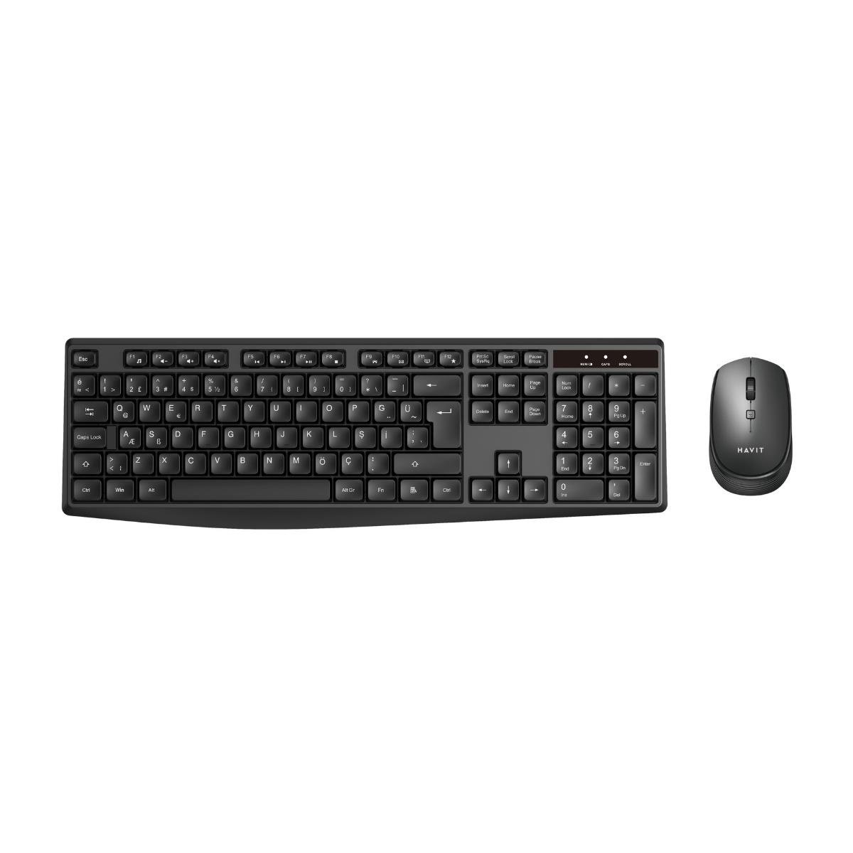 Havit KB278GCM Kablosuz 2.4Ghz  Klavye Mouse Set