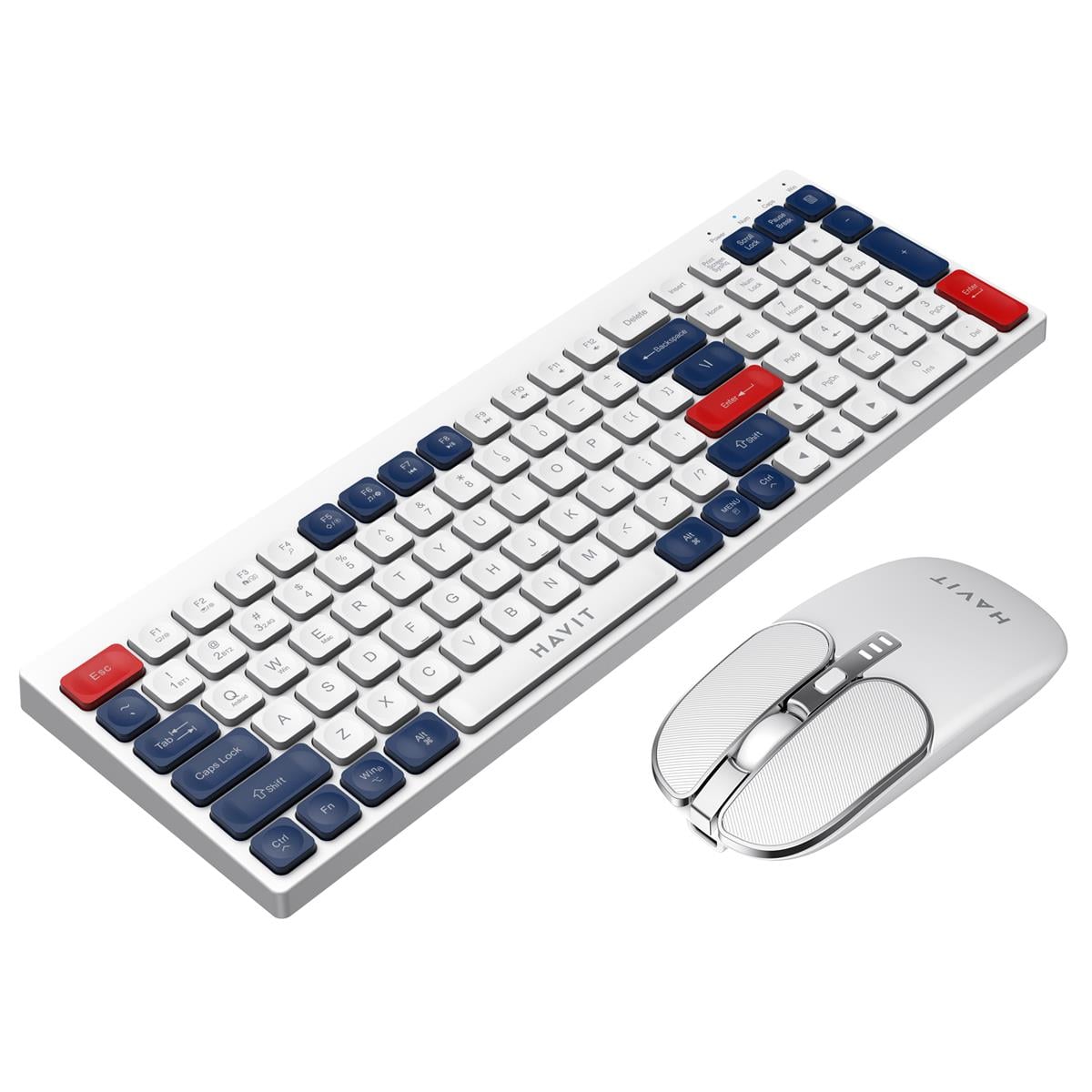 Havit KB830WB Kablosuz Klavye Mouse Set - Beyaz