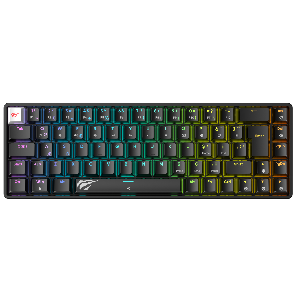 Havit KB860L RGB Oyuncu Klavye - Red Switch - Siyah