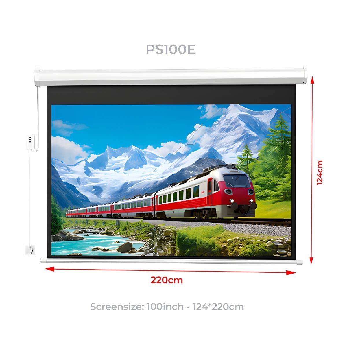 Havit PS100E Duvar Tipi Projeksiyon Motorlu Perdesi 100 İnç - Kumandalı