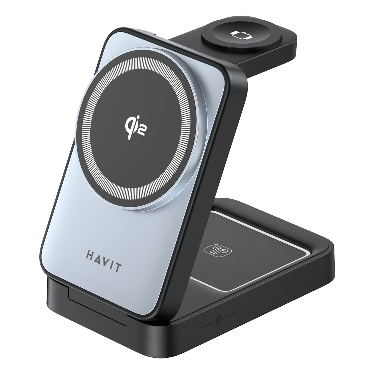 Havit W3103 Hızlı Wireless Şarj 3 in 1 (Fast 15W) - Siyah