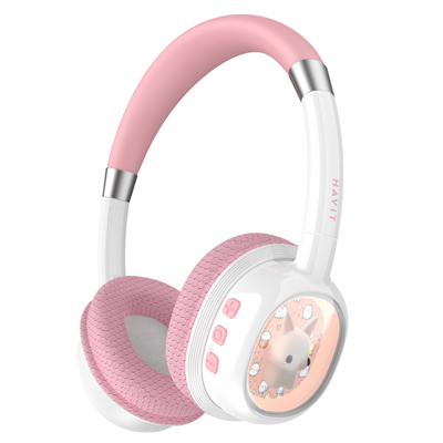 Havit H698BT Bluetooth Kulak Üstü Işıklı Çocuk Kulaklığı- Pembe