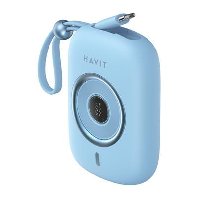 Havit PB5214 PD35W Type-C Kablo 10.000 mAh Powerbank - Mavi