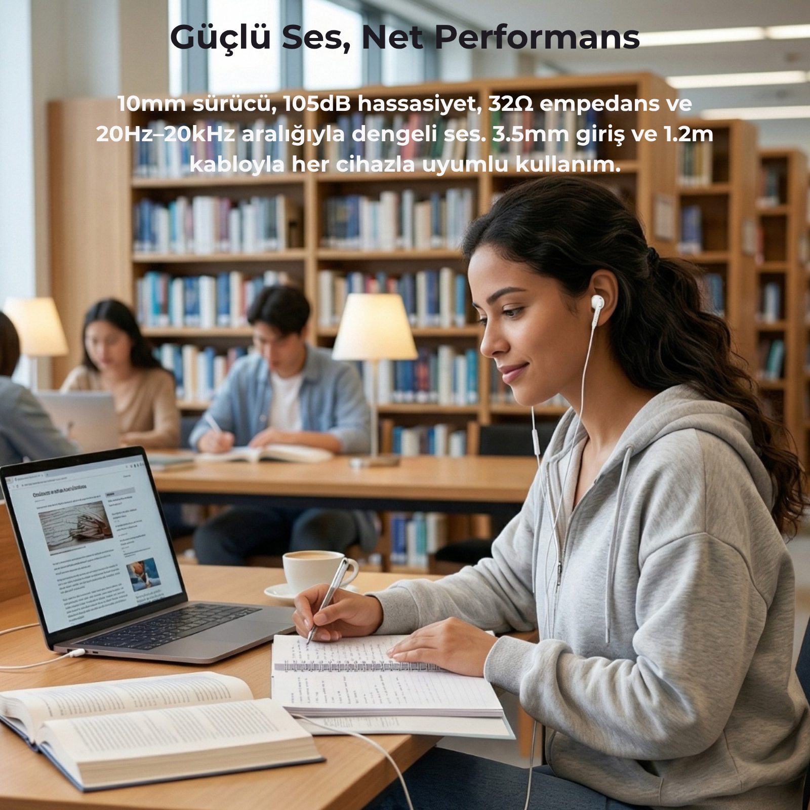 Havit E335P Kulak İçi Kablolu Mikrofonlu Kulaklık 3.5mm Jack 1.2m Kablo