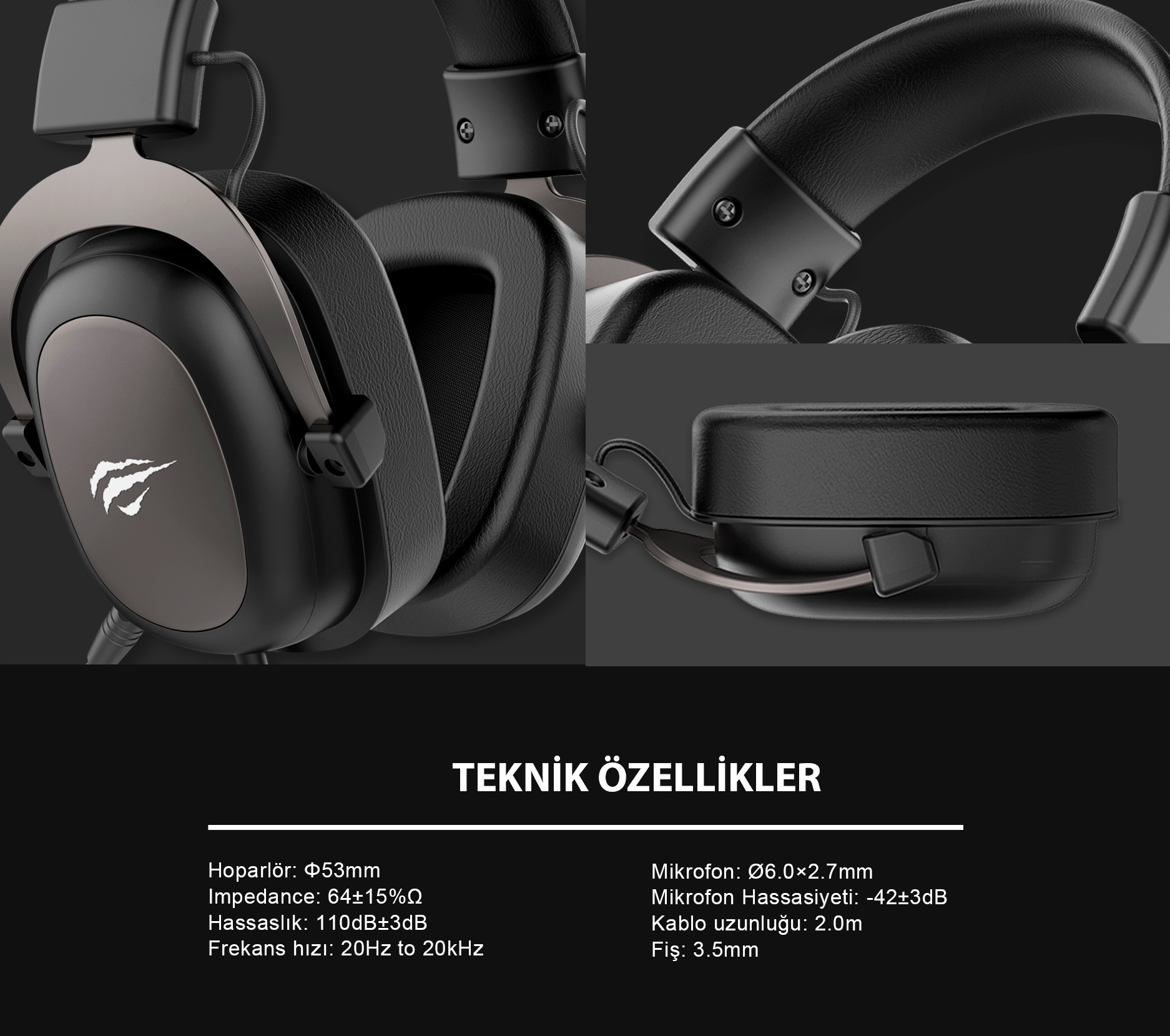 Havit Gamenote H2002D Mikrofonlu Gaming Kulaklık - Mor/Beyaz