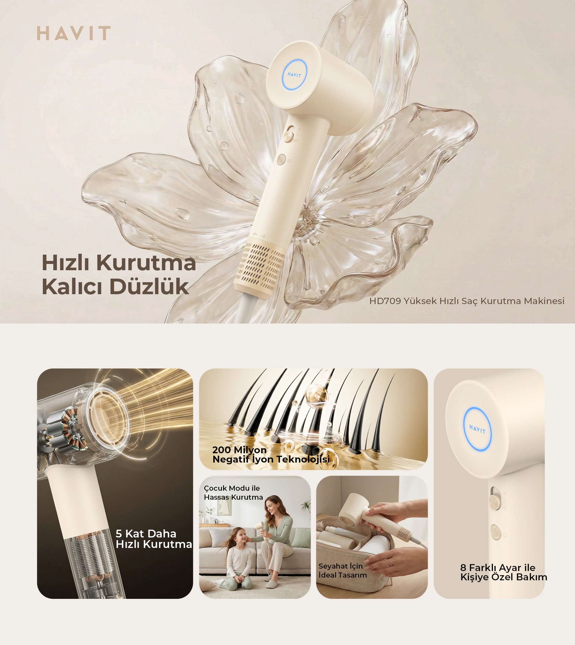 Havit HD709 Saç Kurutma Makinesi