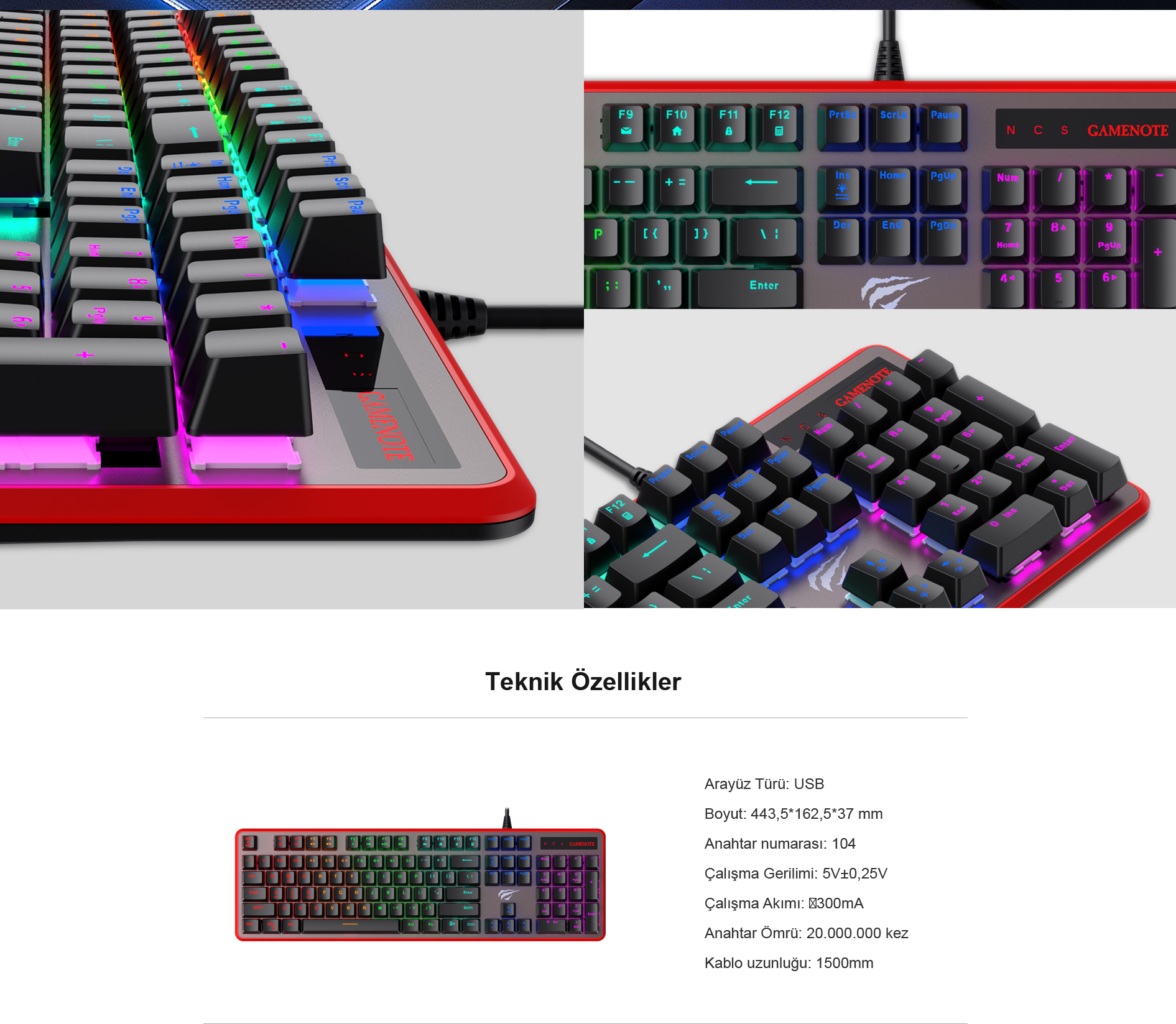 Havit Gamenote KB870L
