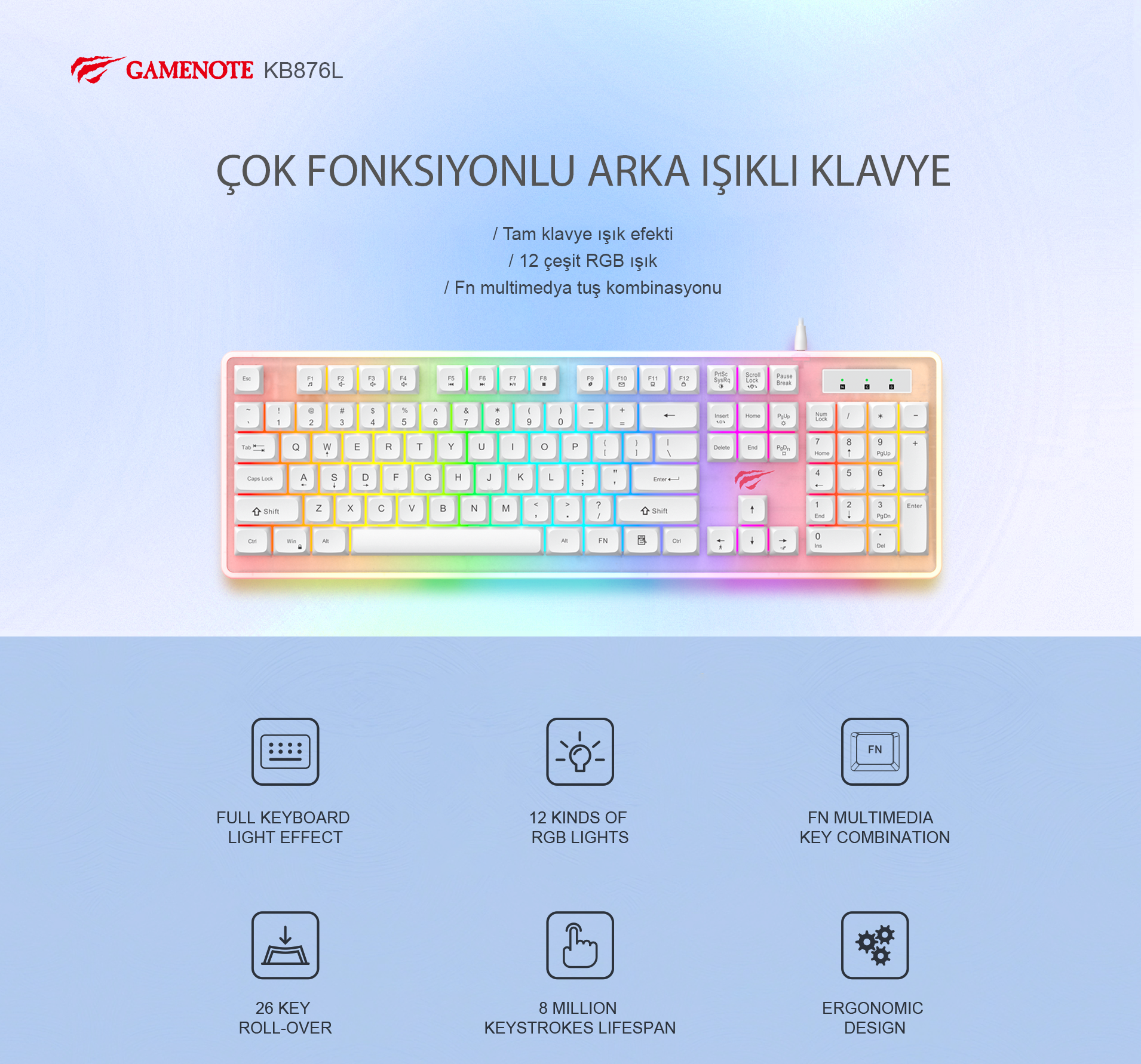 Havit Gamenote KB876L