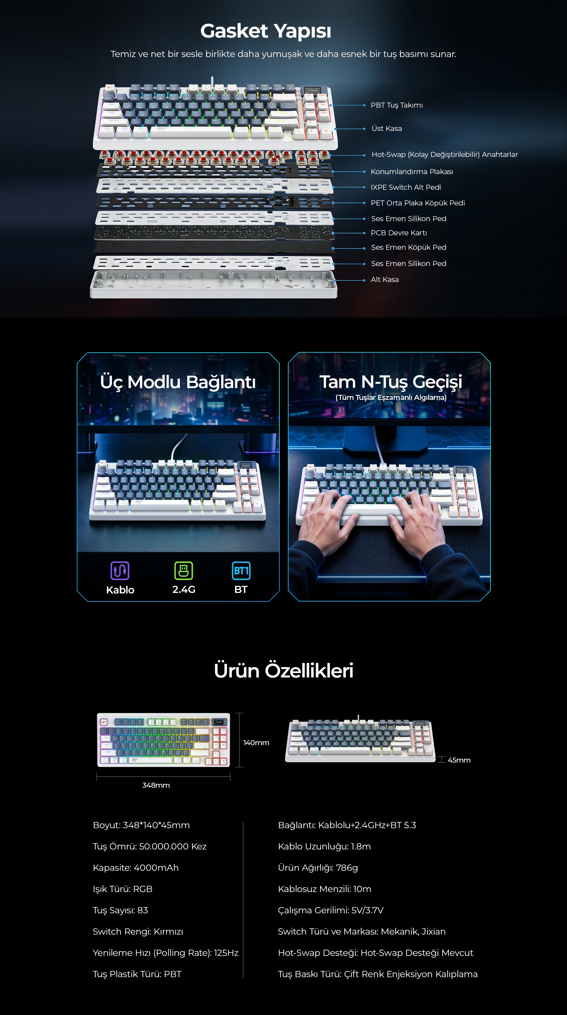 Havit Gamenote KB884L Pro