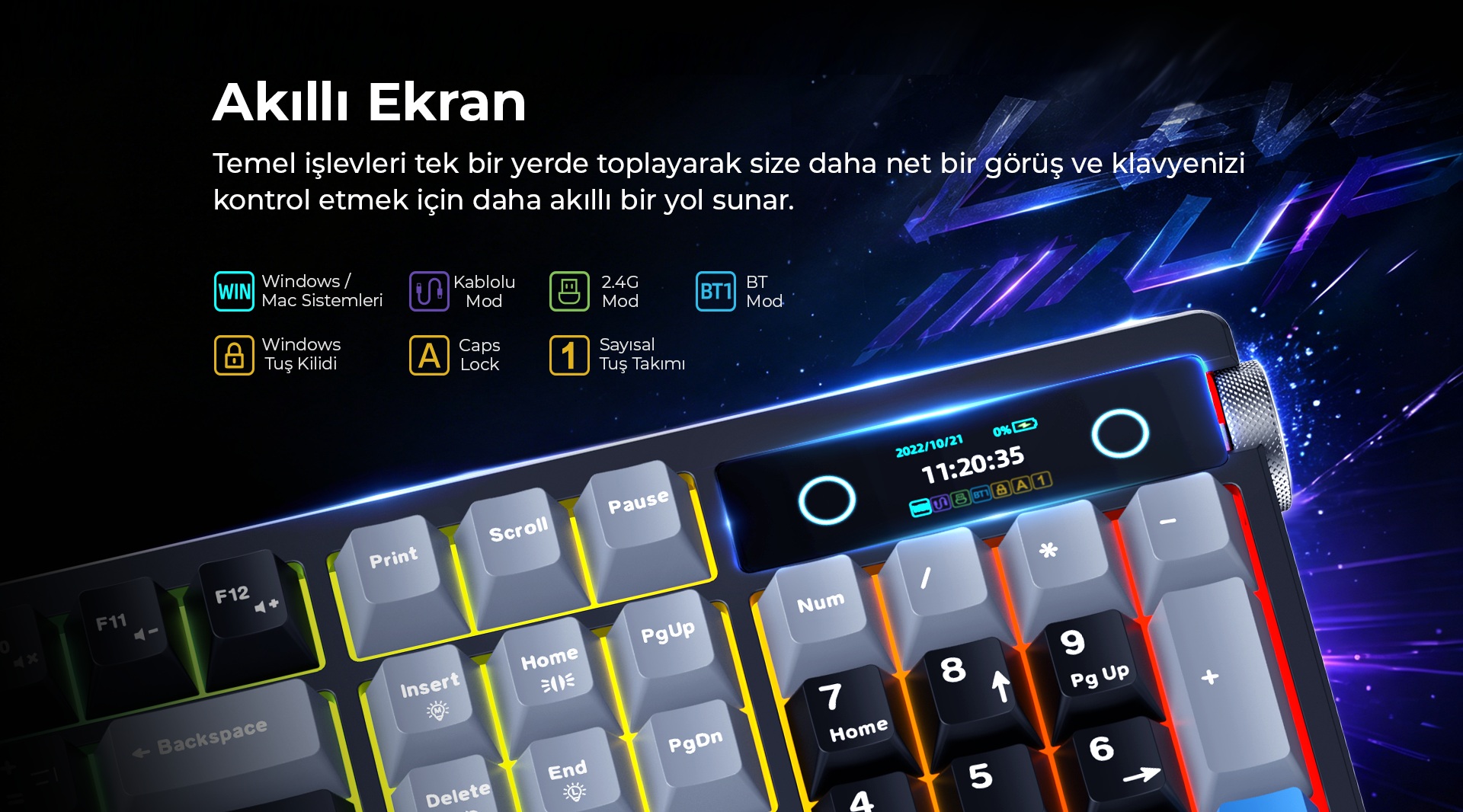 Havit Gamenote KB912L Türkçe Gaming Klavye
