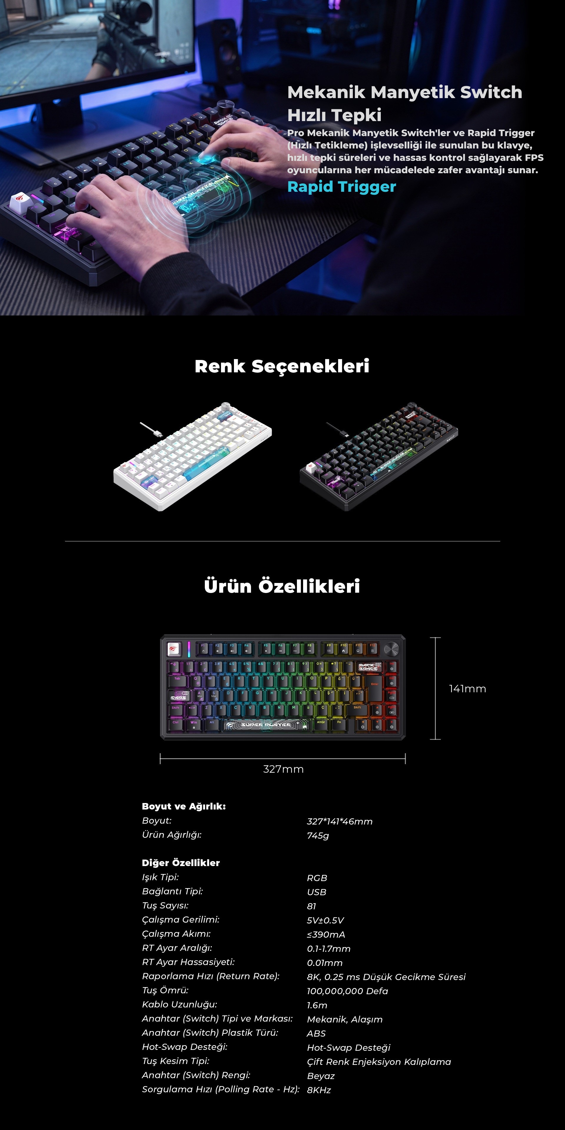 Havit Gamenote KB916LPRO-TUR