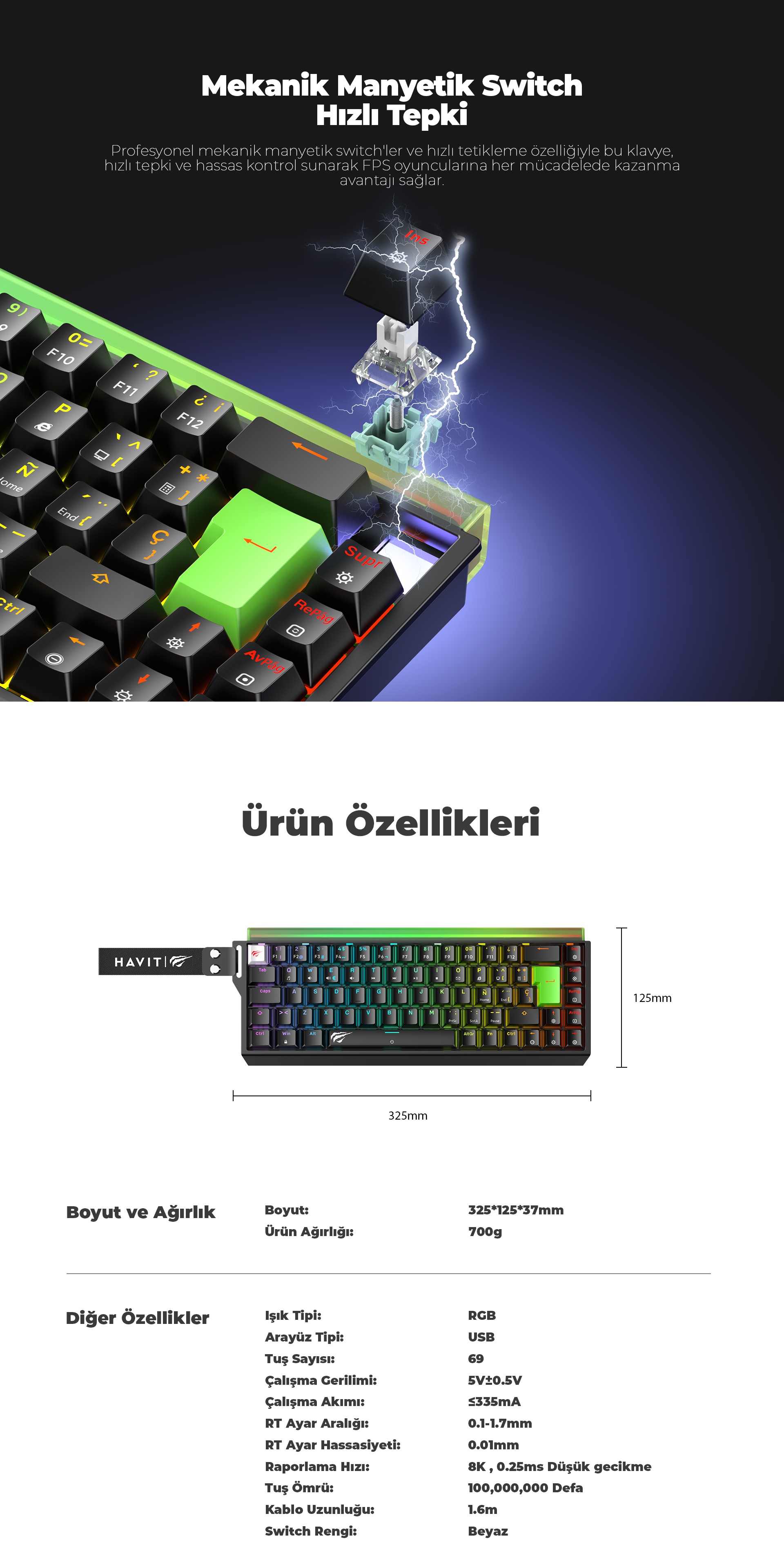 Havit Gamenote KB921L-PRO-TUR
