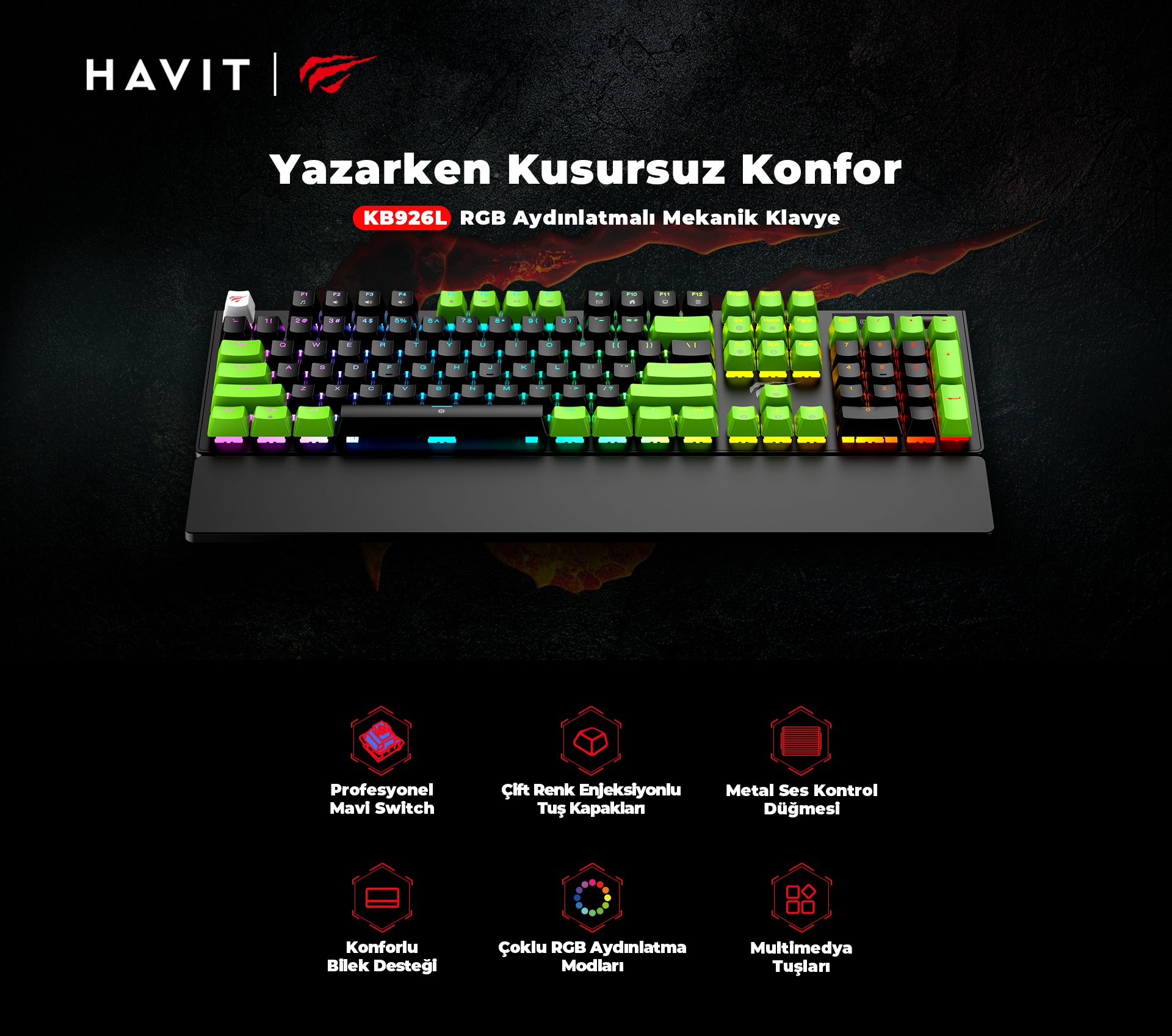 Havit Gamenote KB926L-TUR