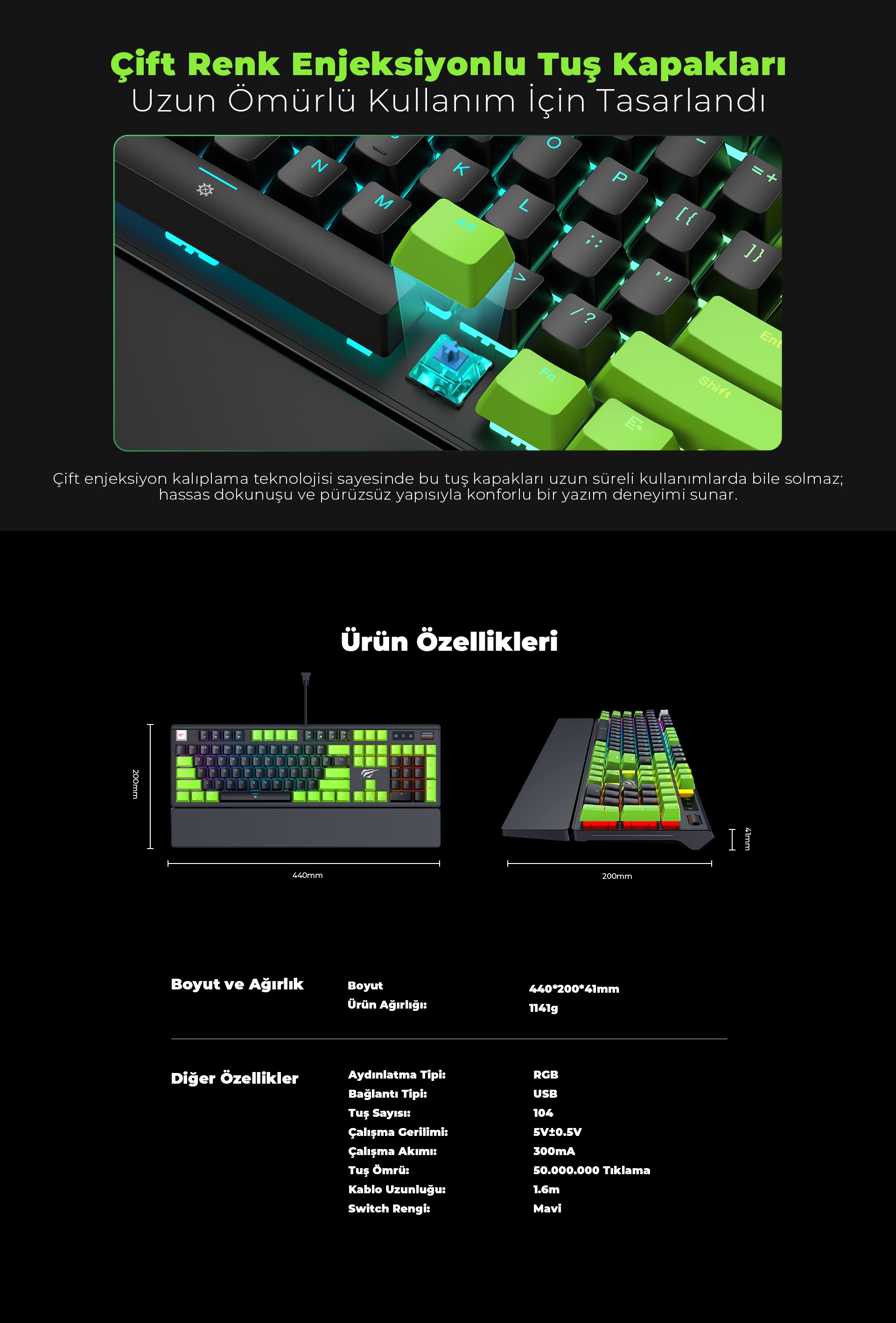 Havit Gamenote KB926L-TUR