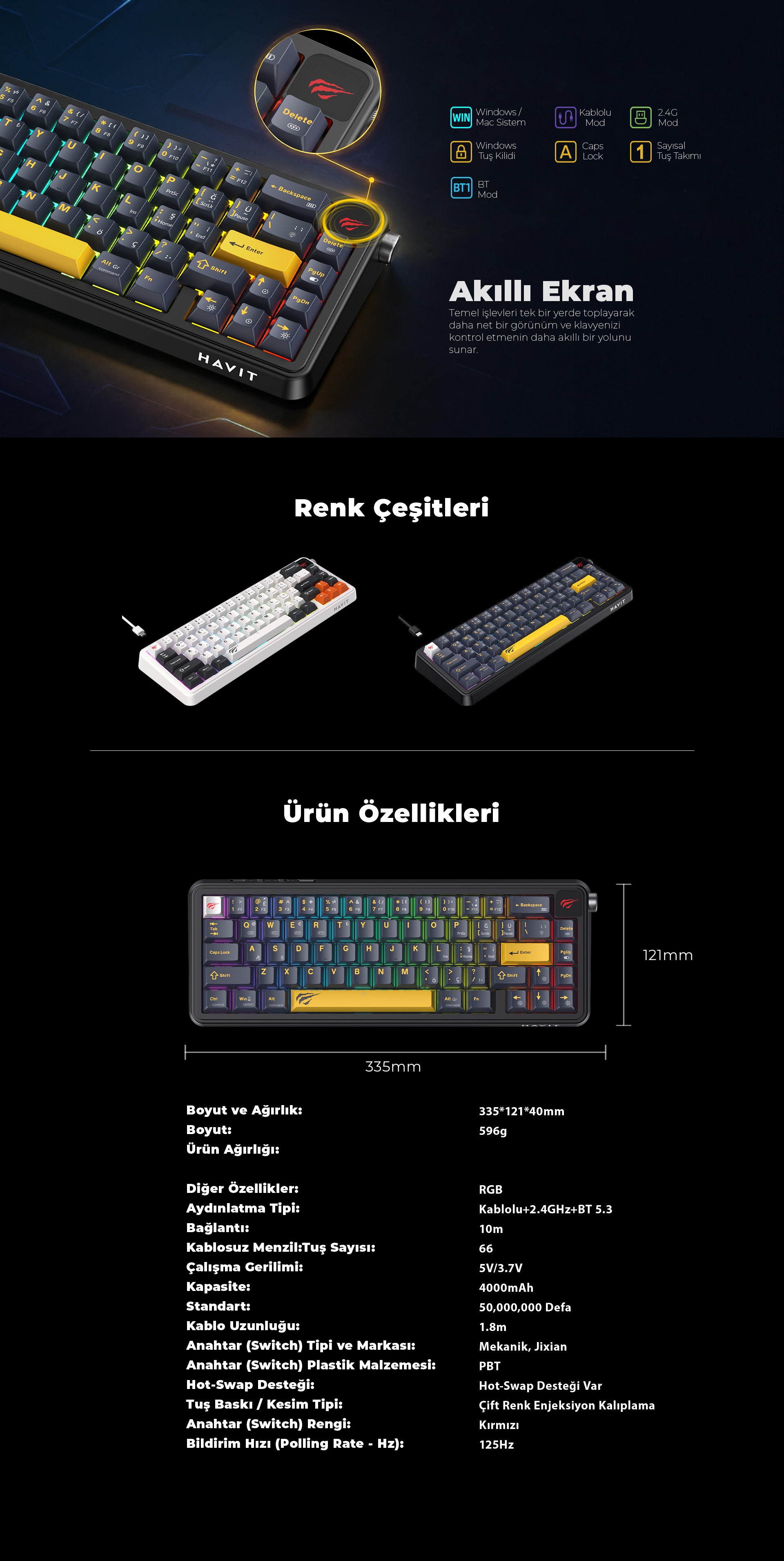 Havit Gamenote KB932L-PRO-TUR