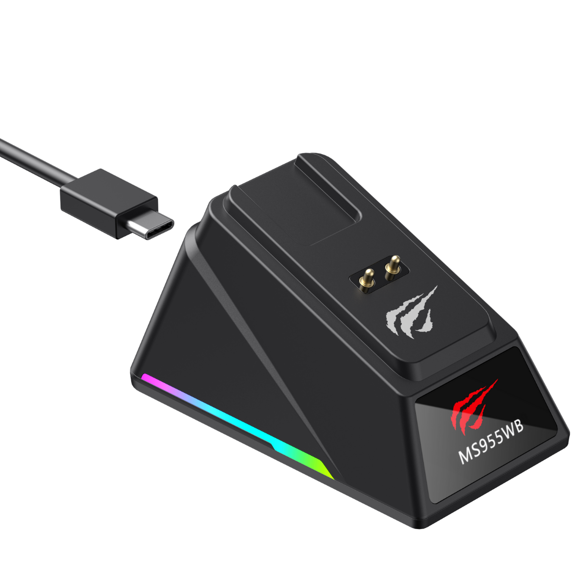 Havit Gamenote MS955WB RGB Wireless Gaming Mouse 3 Modlu + Şarj İstasyonu Ekranlı - Siyah