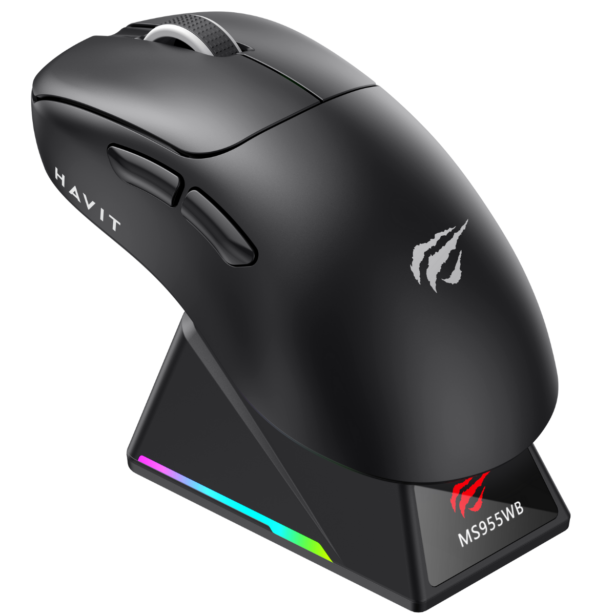  Havit Gamenote MS955WB RGB Wireless Gaming Mouse 3 Modlu + Şarj İstasyonu Ekranlı - Siyah
