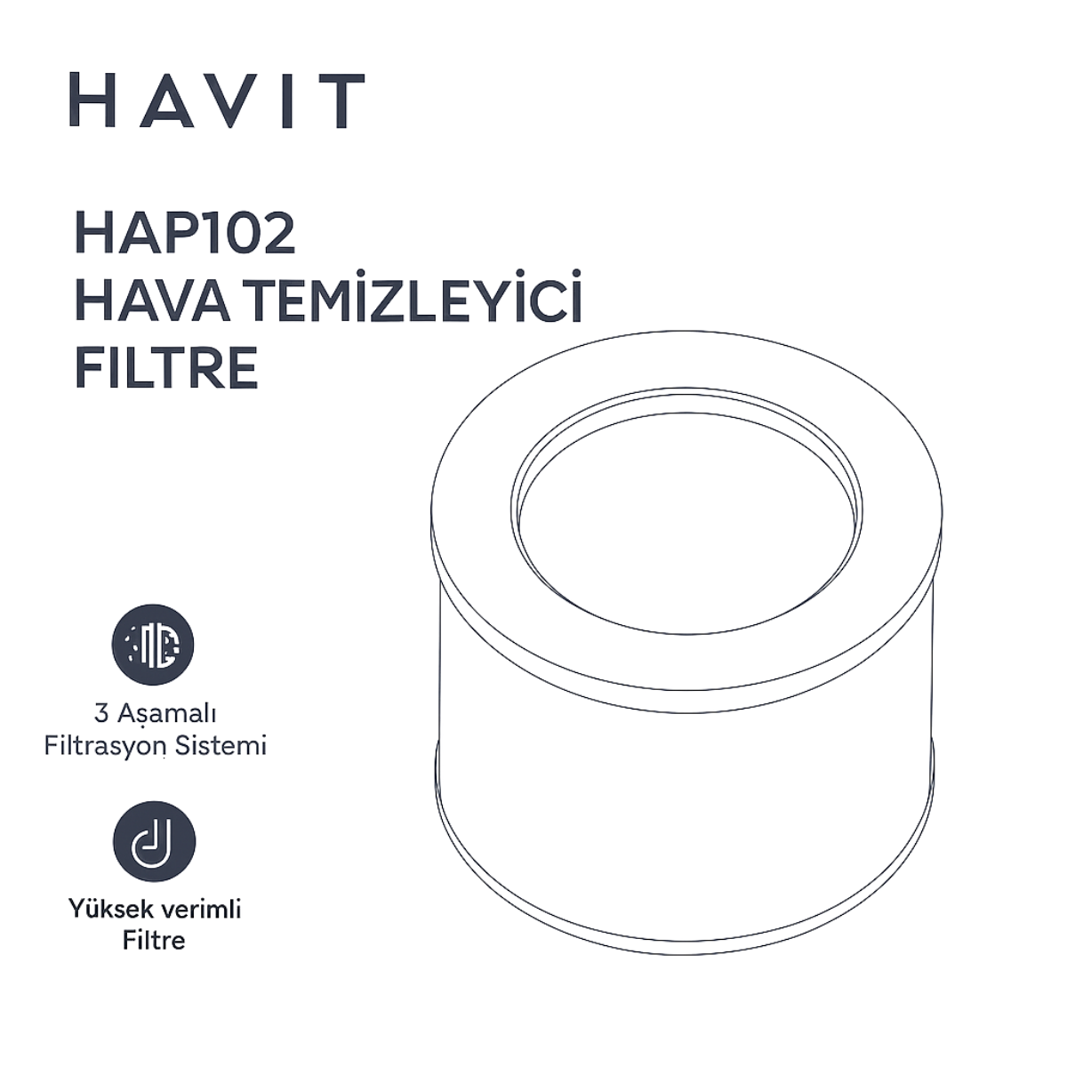 Hava Temizleme Cihazı Filtresi -  HAP102
