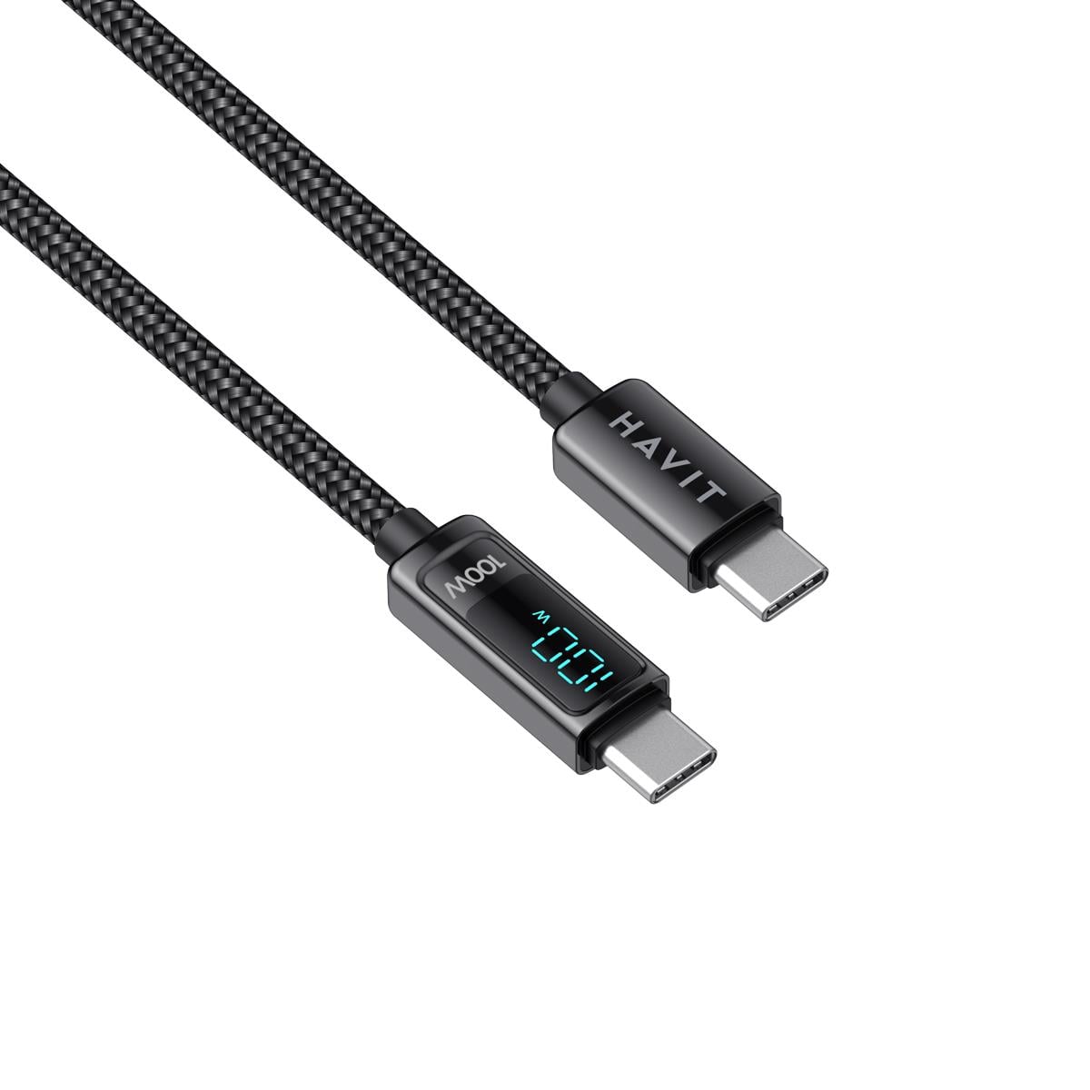 Havit CB6247 Type-C to Type-C Göstergeli Şarj Kablosu PD100W