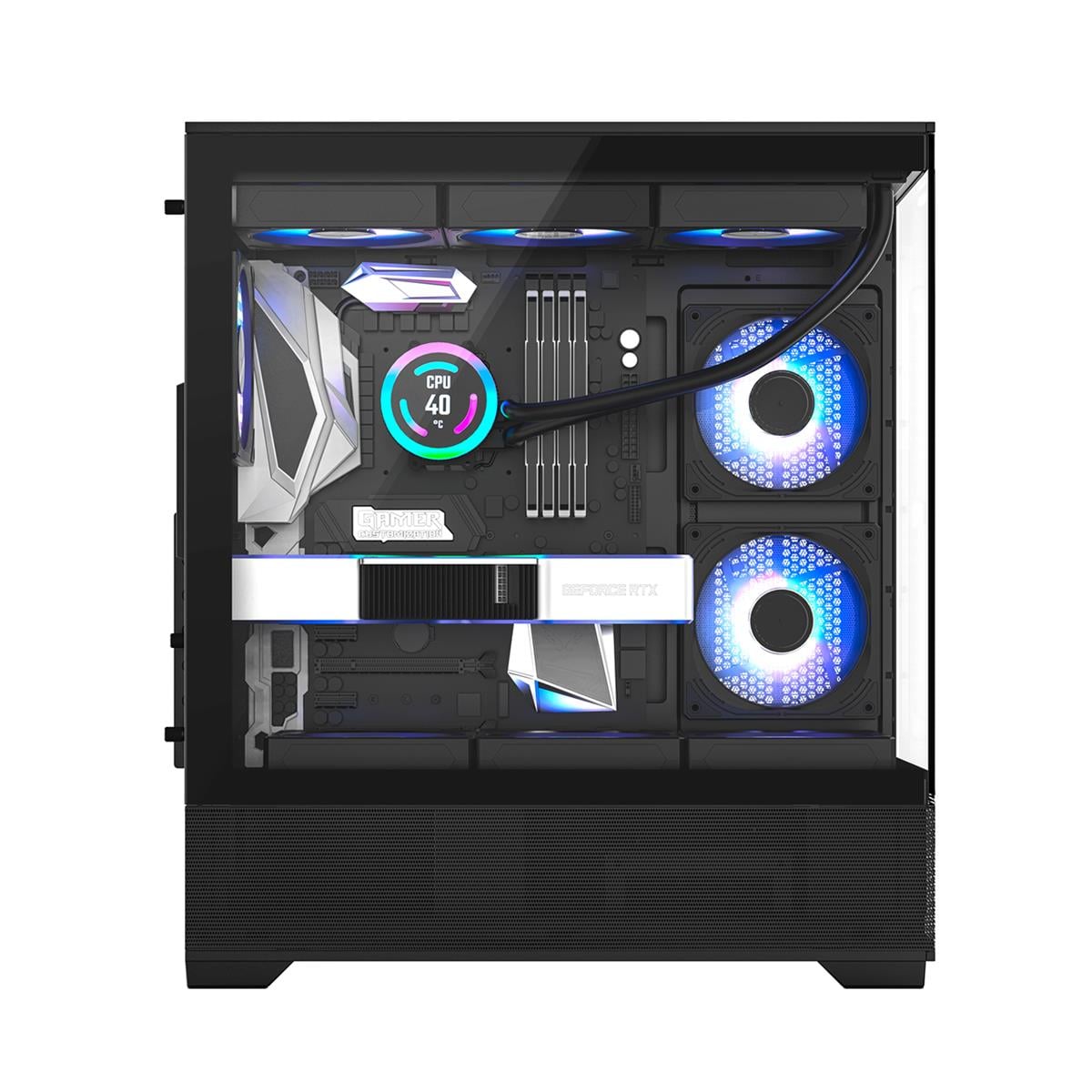 Havit CF925 Tamperlı Cam Gaming Oyuncu Kasası 3 Fanlı Siyah - Kumandalı ve Modüllü ITX/M-ATX/ATX/E-ATX Uyumlu